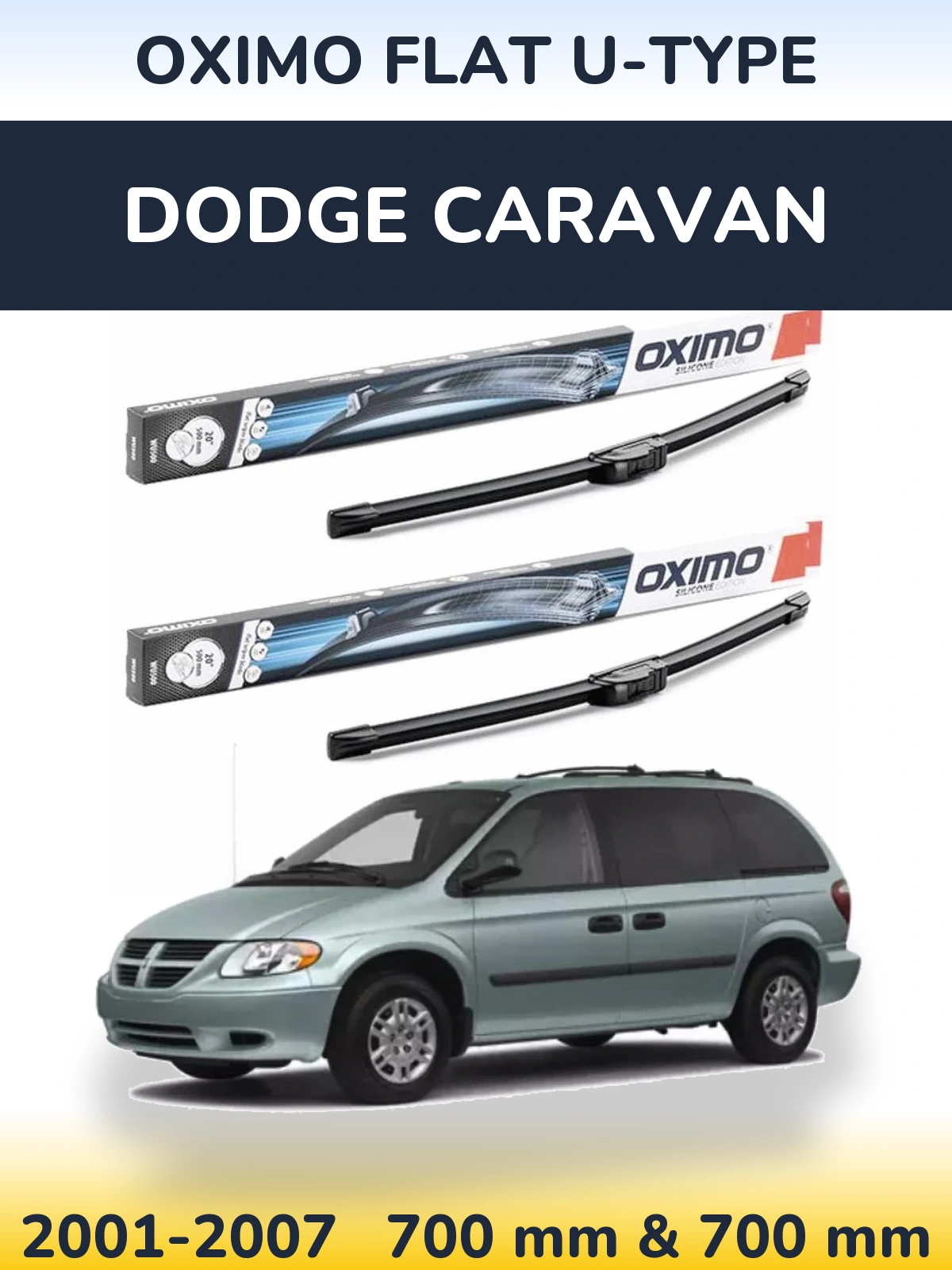 Ștergătoare Oximo Flat U-type pentru Dodge Caravan