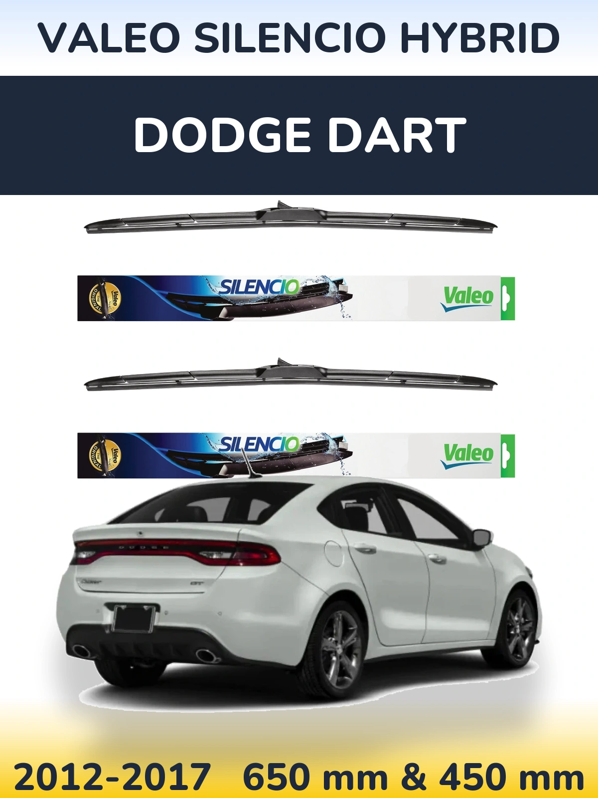 Ștergătoare Valeo Silencio Hybrid pentru Dodge Dart