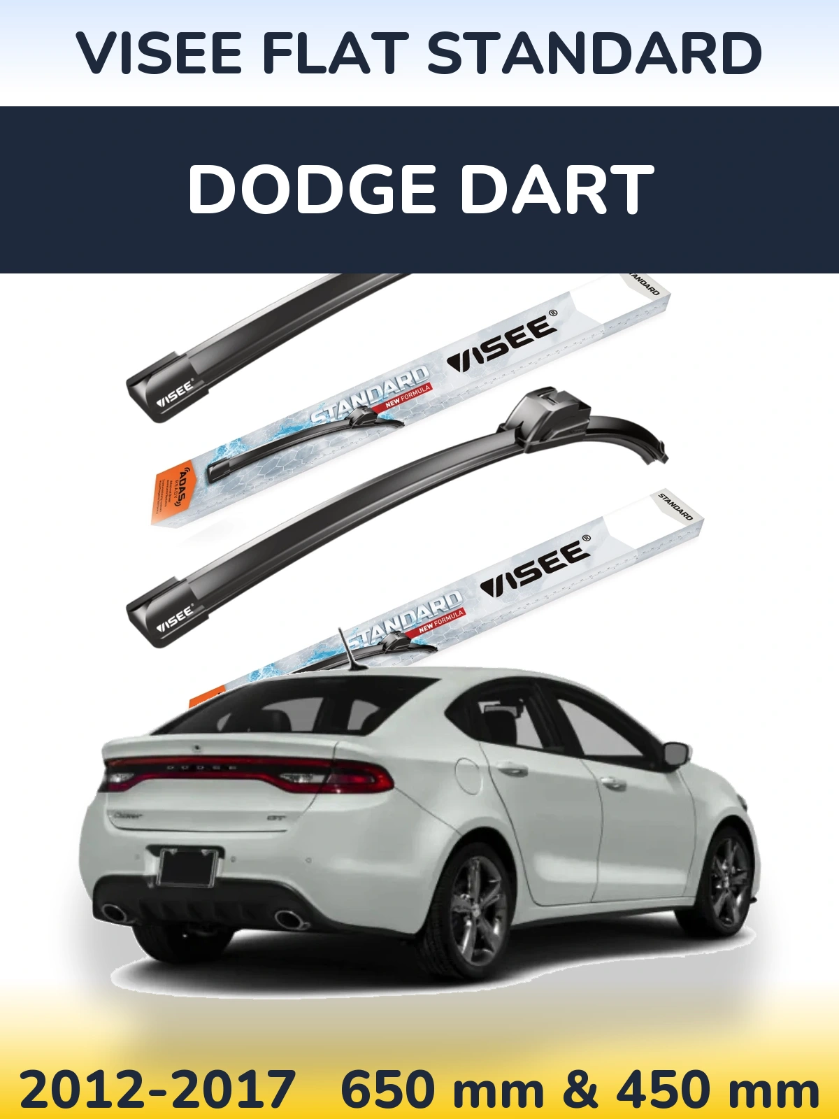 Ștergătoare VISEE FLAT STANDARD pentru Dodge Dart