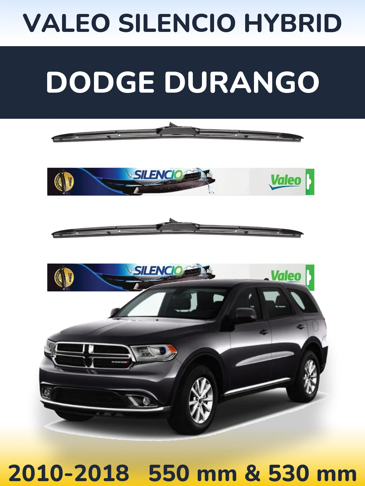 Ștergătoare Valeo Silencio Hybrid pentru Dodge Durango