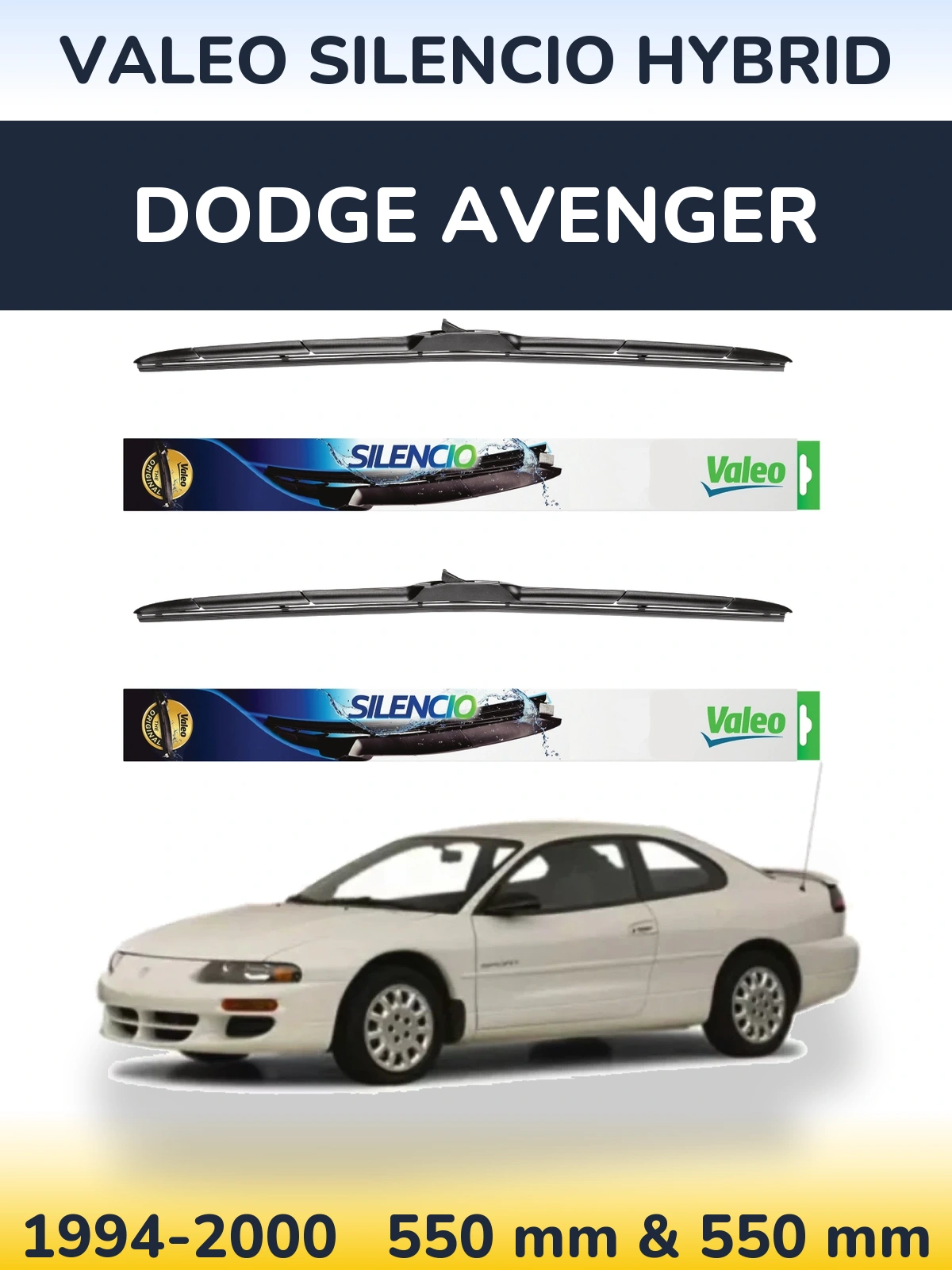 Ștergătoare Valeo Silencio Hybrid pentru Dodge Avenger