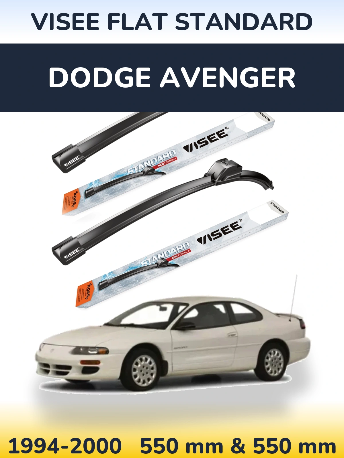 Ștergătoare VISEE FLAT STANDARD pentru Dodge Avenger
