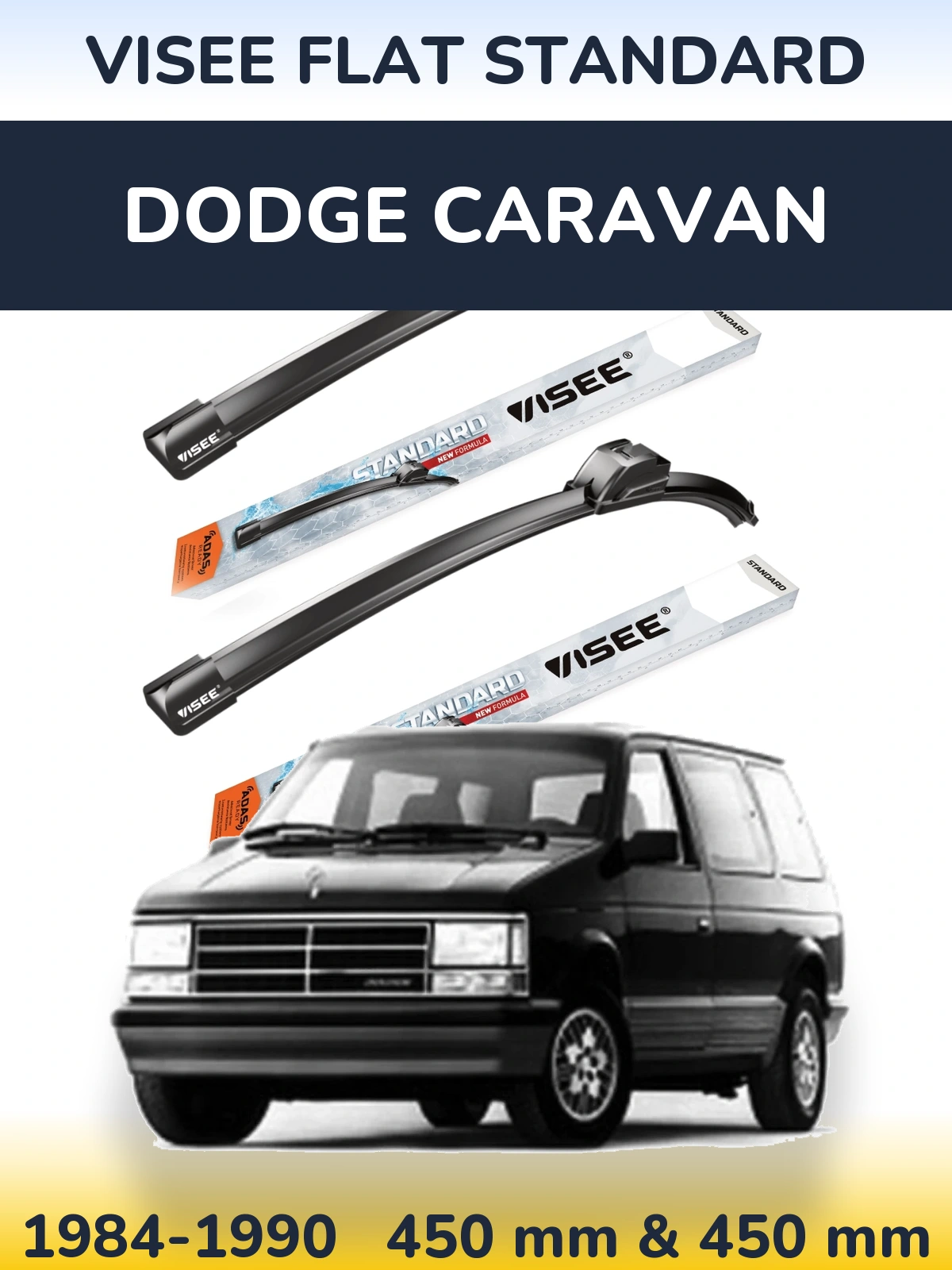 Ștergătoare VISEE FLAT STANDARD pentru Dodge Caravan