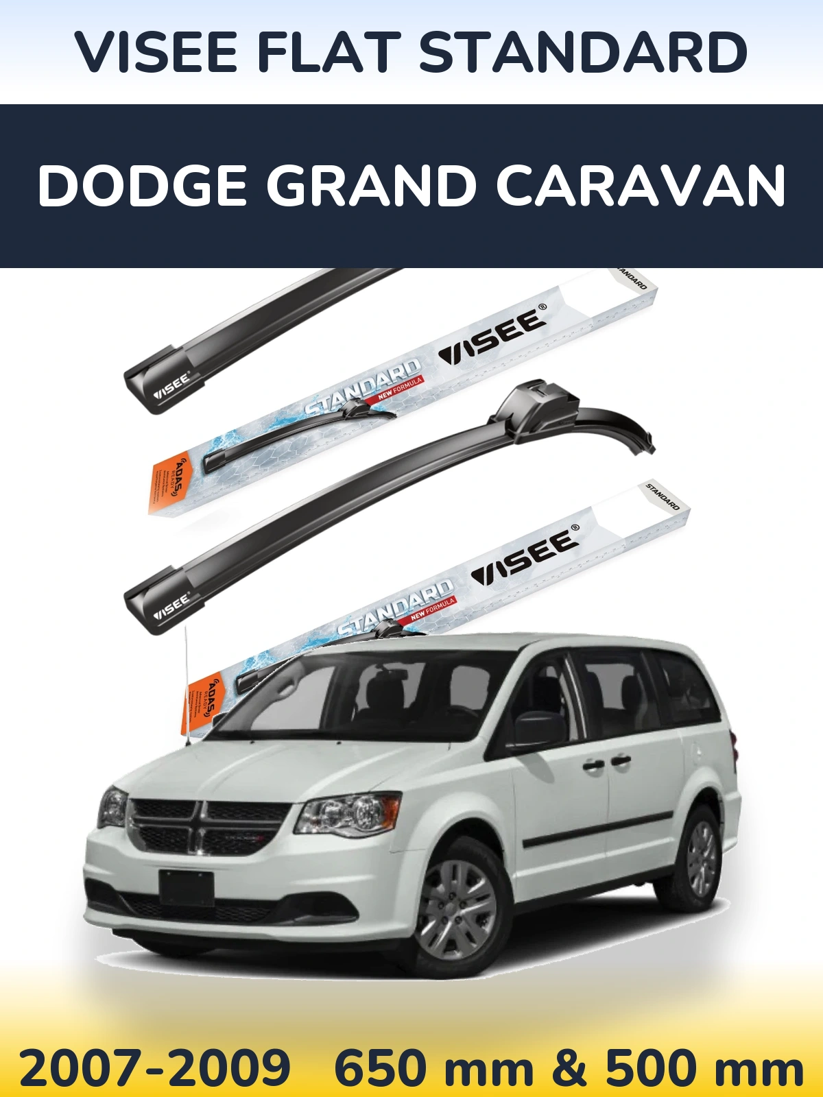 Ștergătoare VISEE FLAT STANDARD pentru Dodge Grand Caravan
