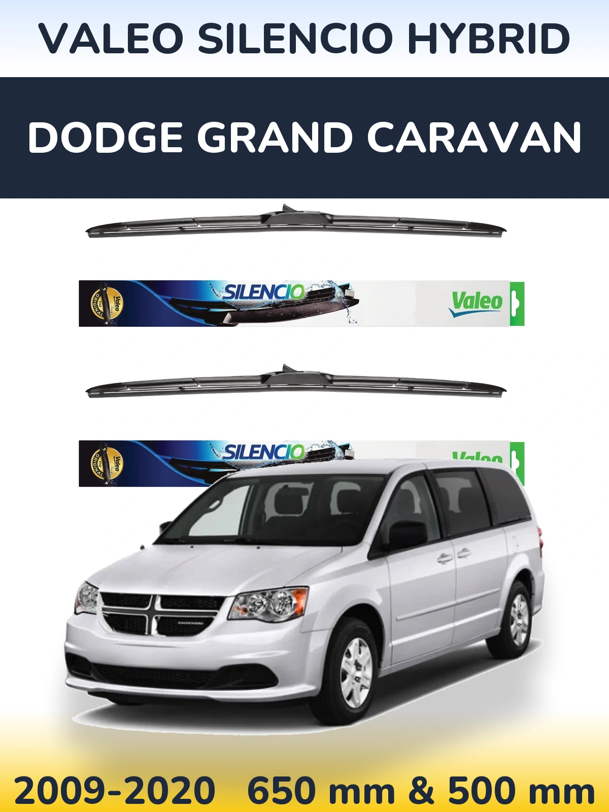 Ștergătoare Valeo Silencio Hybrid pentru Dodge Grand Caravan
