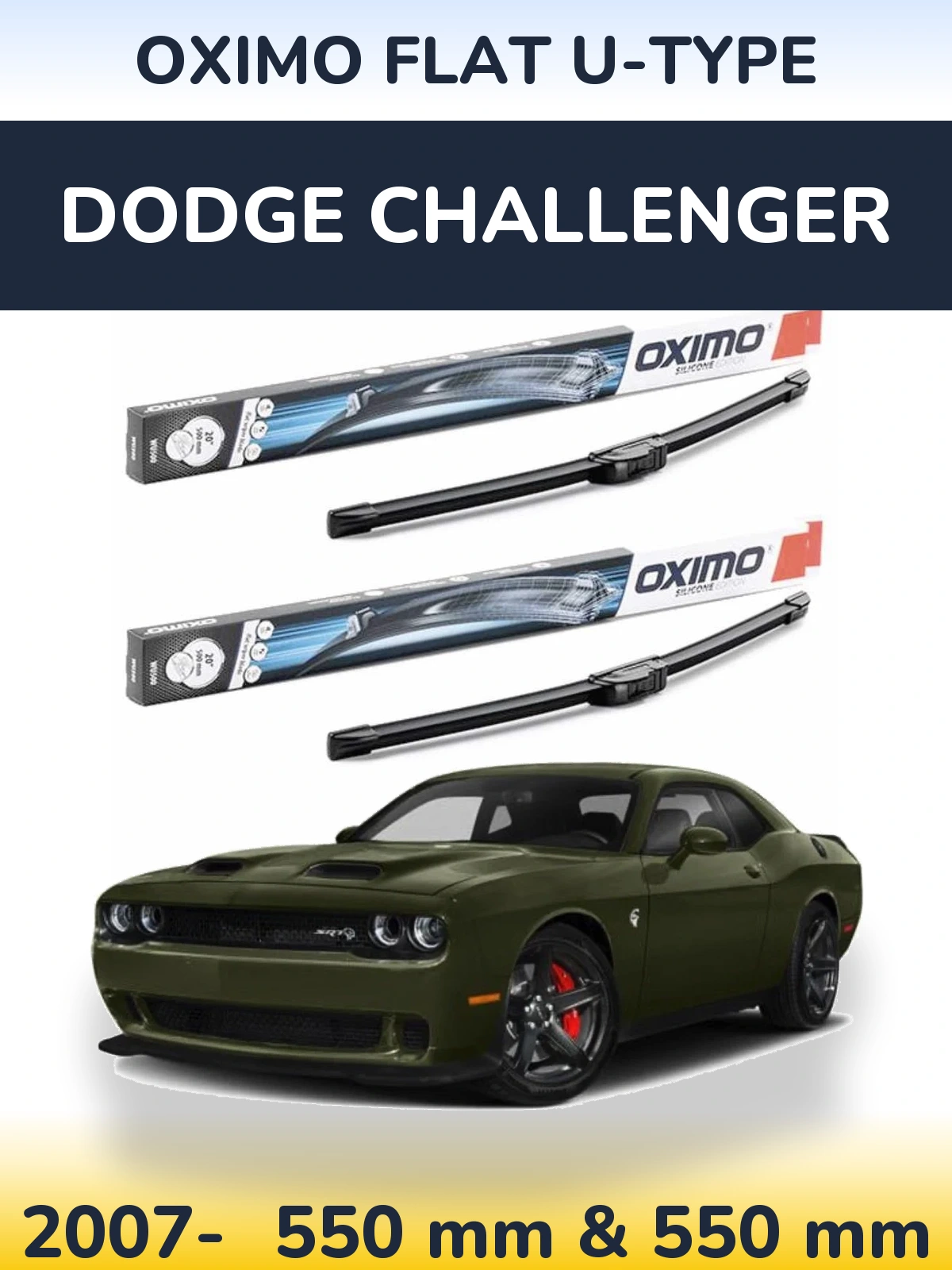 Ștergătoare Oximo Flat U-type pentru Dodge Challenger