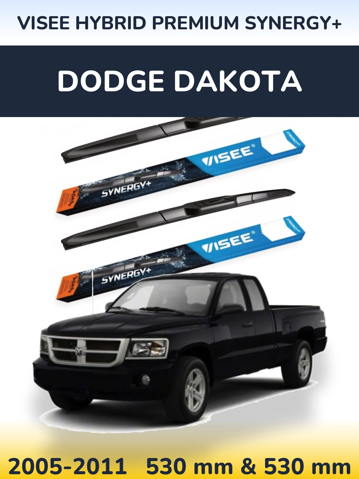Ștergătoare VISEE HYBRID PREMIUM SYNERGY+ pentru Dodge Dakota