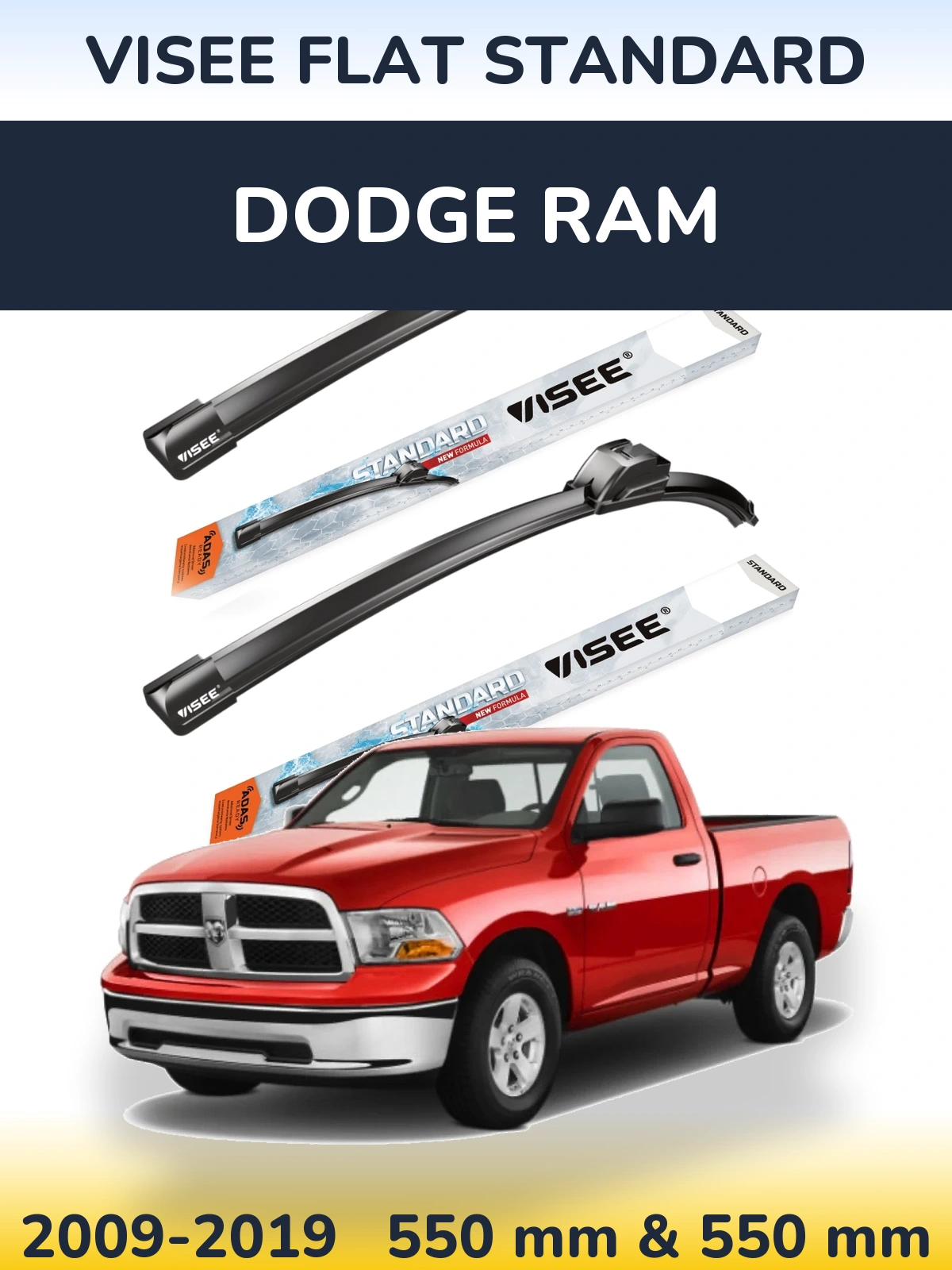 Ștergătoare VISEE FLAT STANDARD pentru Dodge RAM