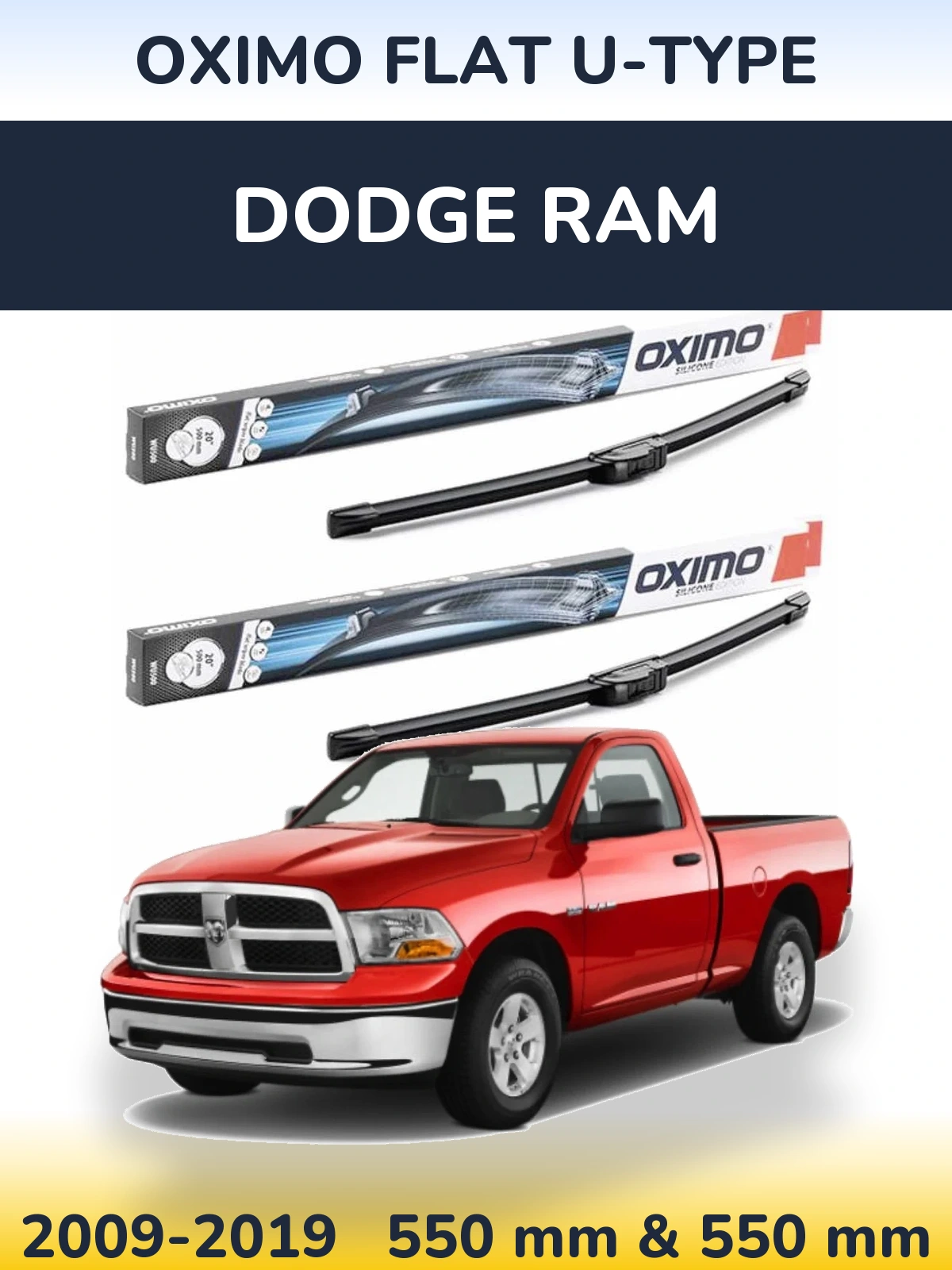 Ștergătoare Oximo Flat U-type pentru Dodge RAM