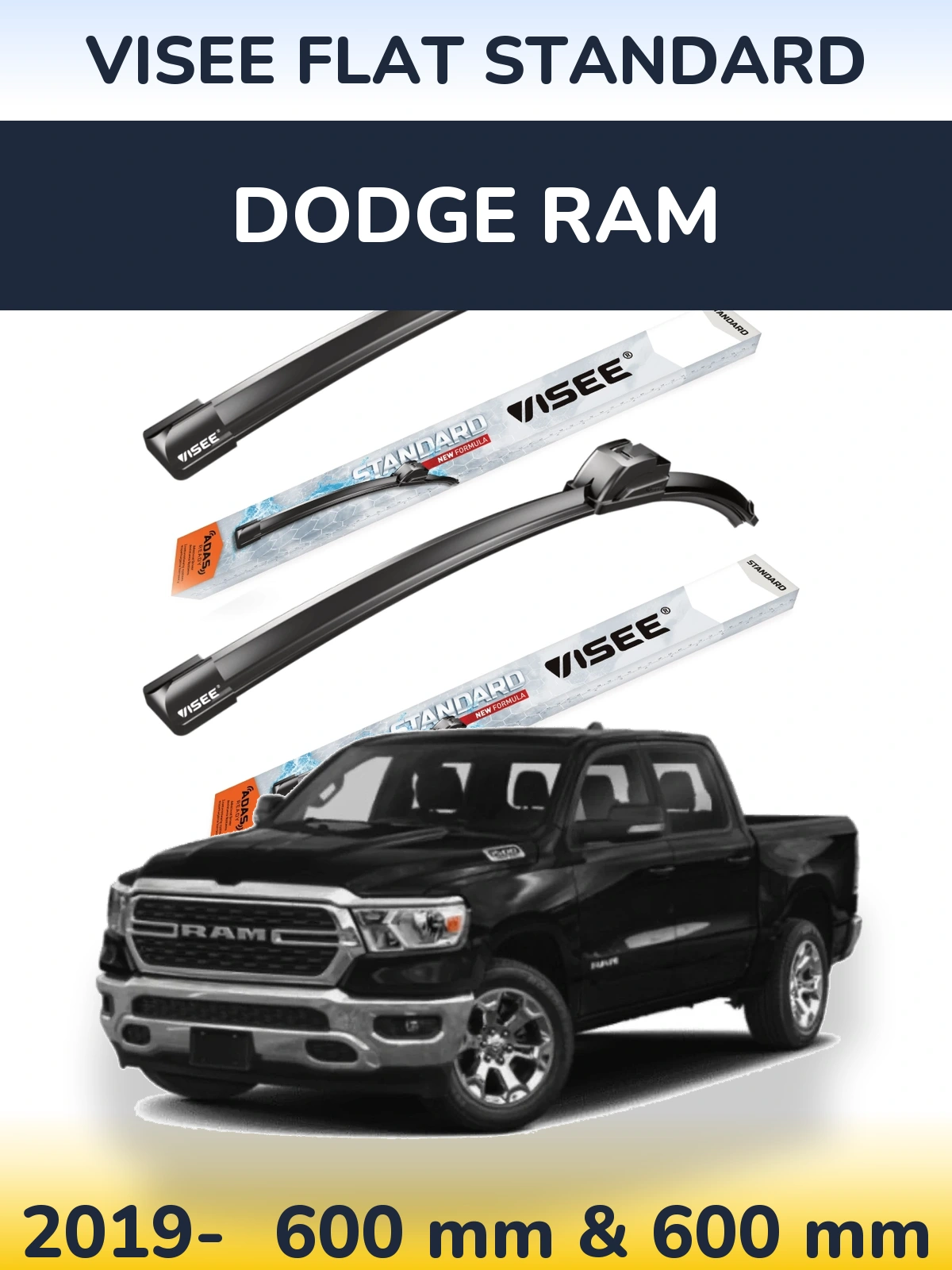 Ștergătoare VISEE FLAT STANDARD pentru Dodge RAM