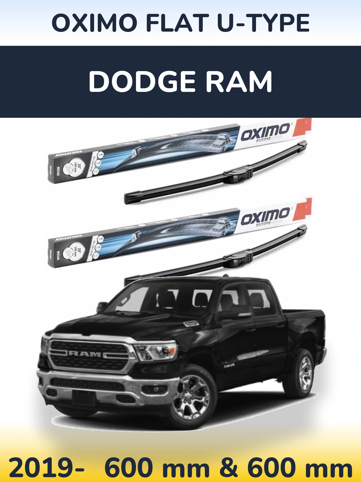 Ștergătoare Oximo Flat U-type pentru Dodge RAM