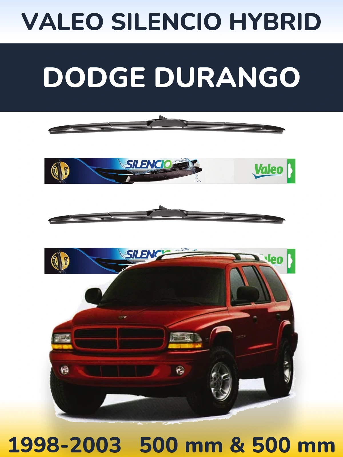Ștergătoare Valeo Silencio Hybrid pentru Dodge Durango