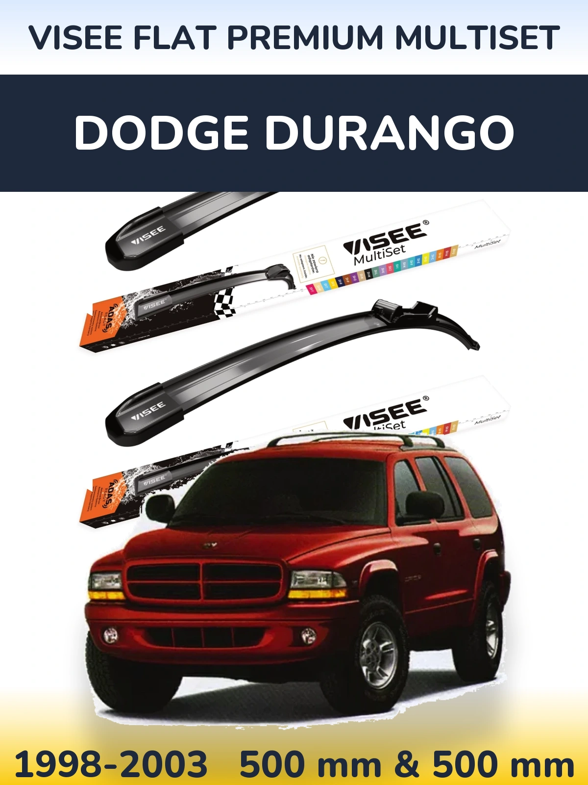 Ștergătoare VISEE FLAT PREMIUM MultiSet pentru Dodge Durango