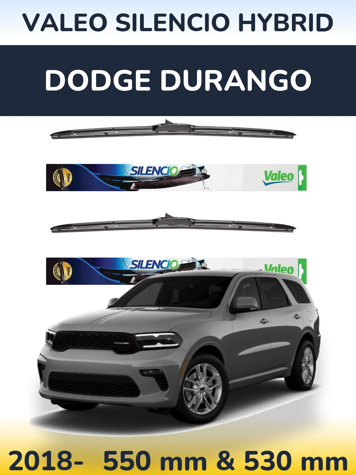 Ștergătoare Valeo Silencio Hybrid pentru Dodge Durango