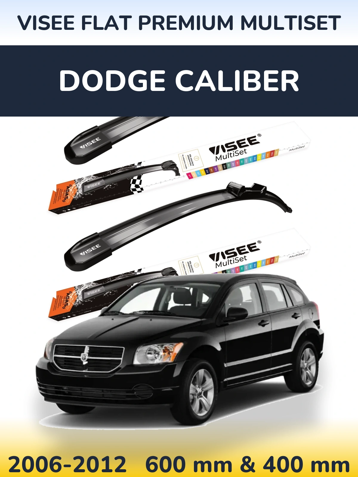 Ștergătoare VISEE FLAT PREMIUM MultiSet pentru Dodge Caliber