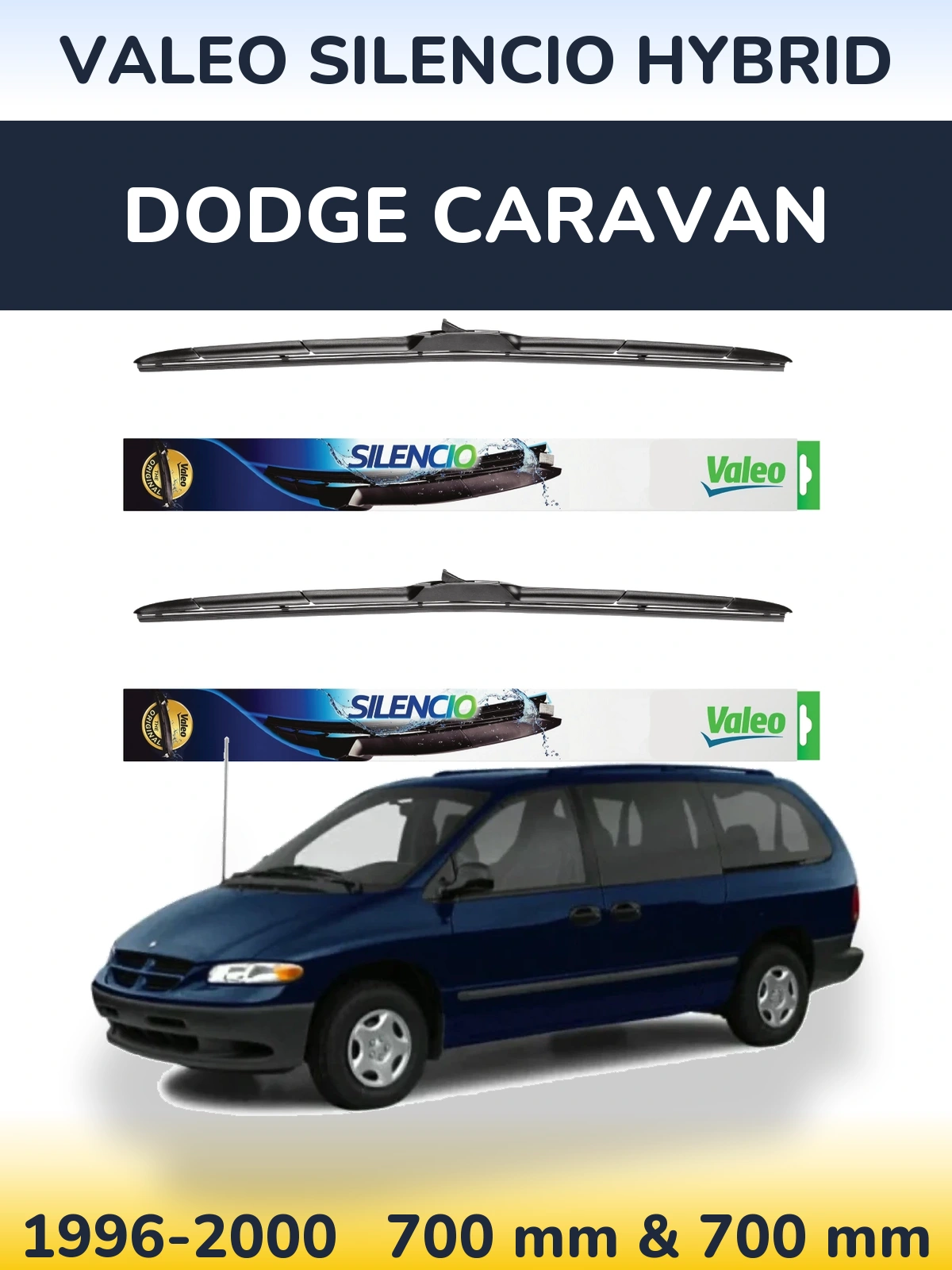 Ștergătoare Valeo Silencio Hybrid pentru Dodge Caravan