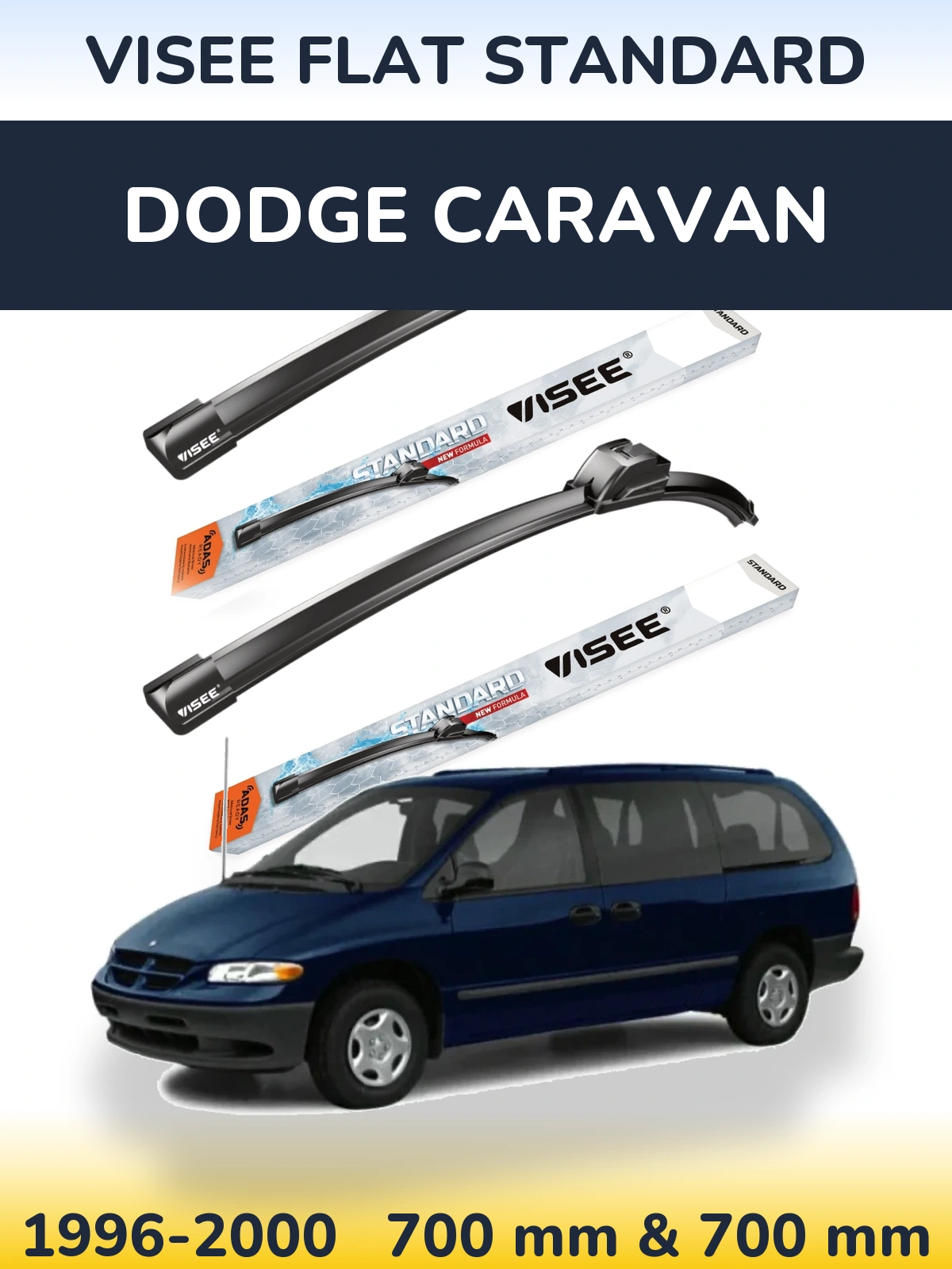 Ștergătoare VISEE FLAT STANDARD pentru Dodge Caravan