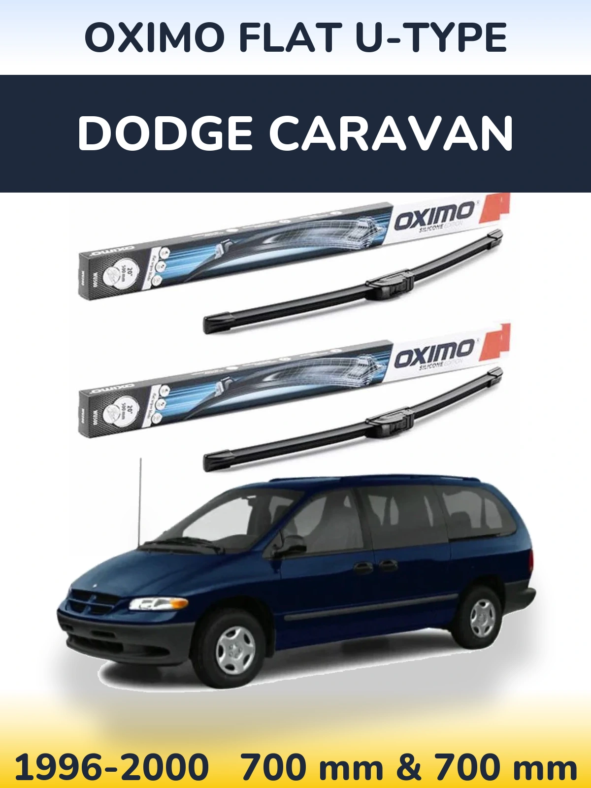 Ștergătoare Oximo Flat U-type pentru Dodge Caravan