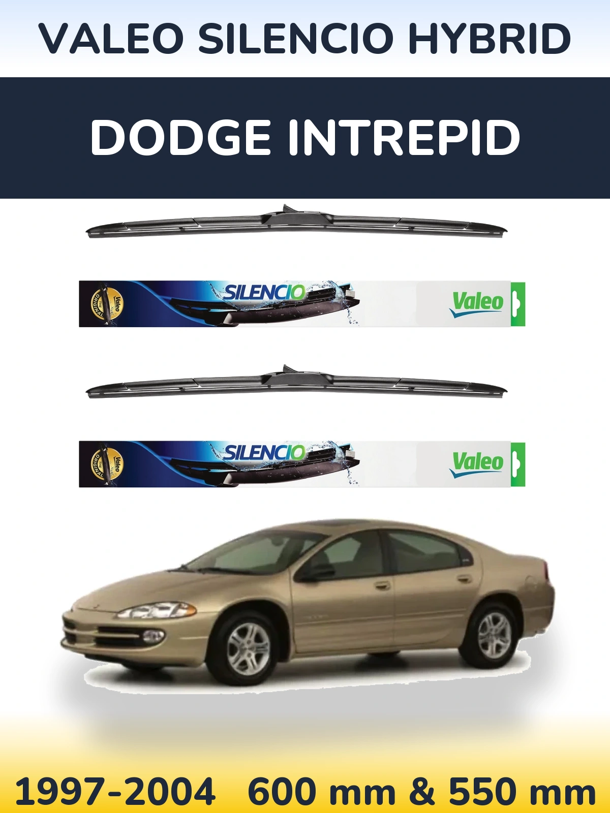 Ștergătoare Valeo Silencio Hybrid pentru Dodge Intrepid