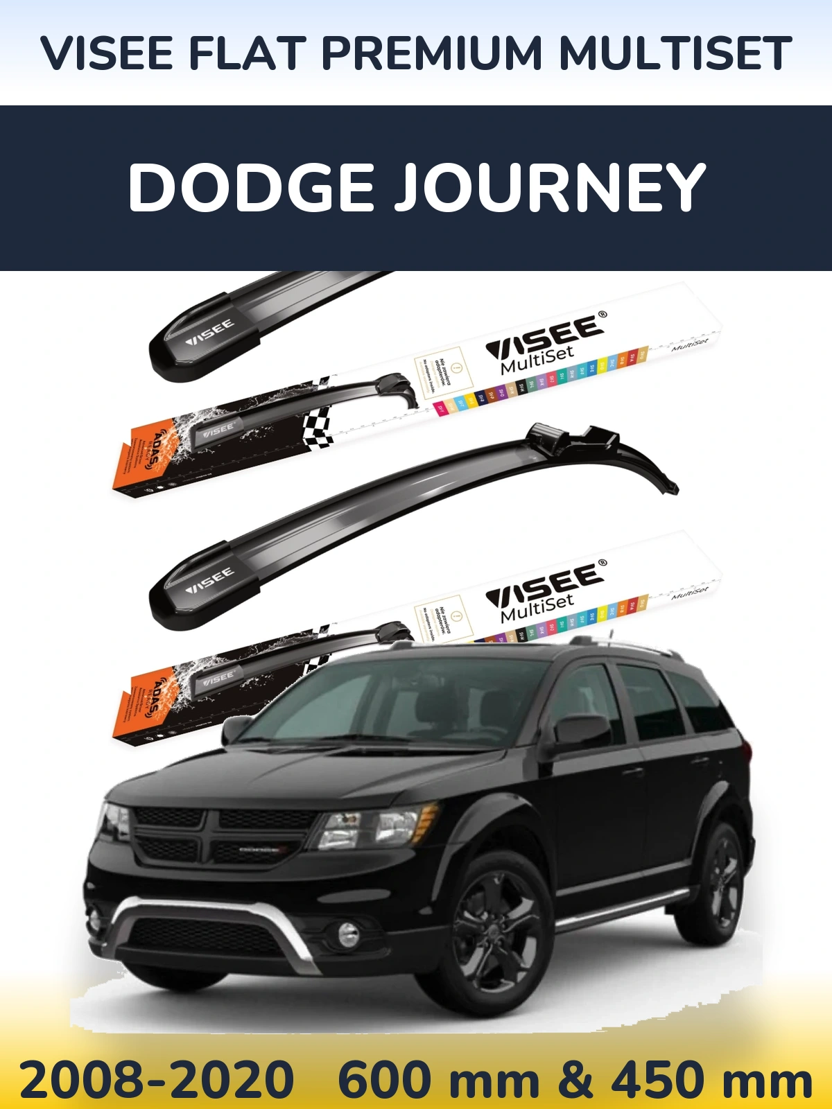 Ștergătoare VISEE FLAT PREMIUM MultiSet pentru Dodge Journey