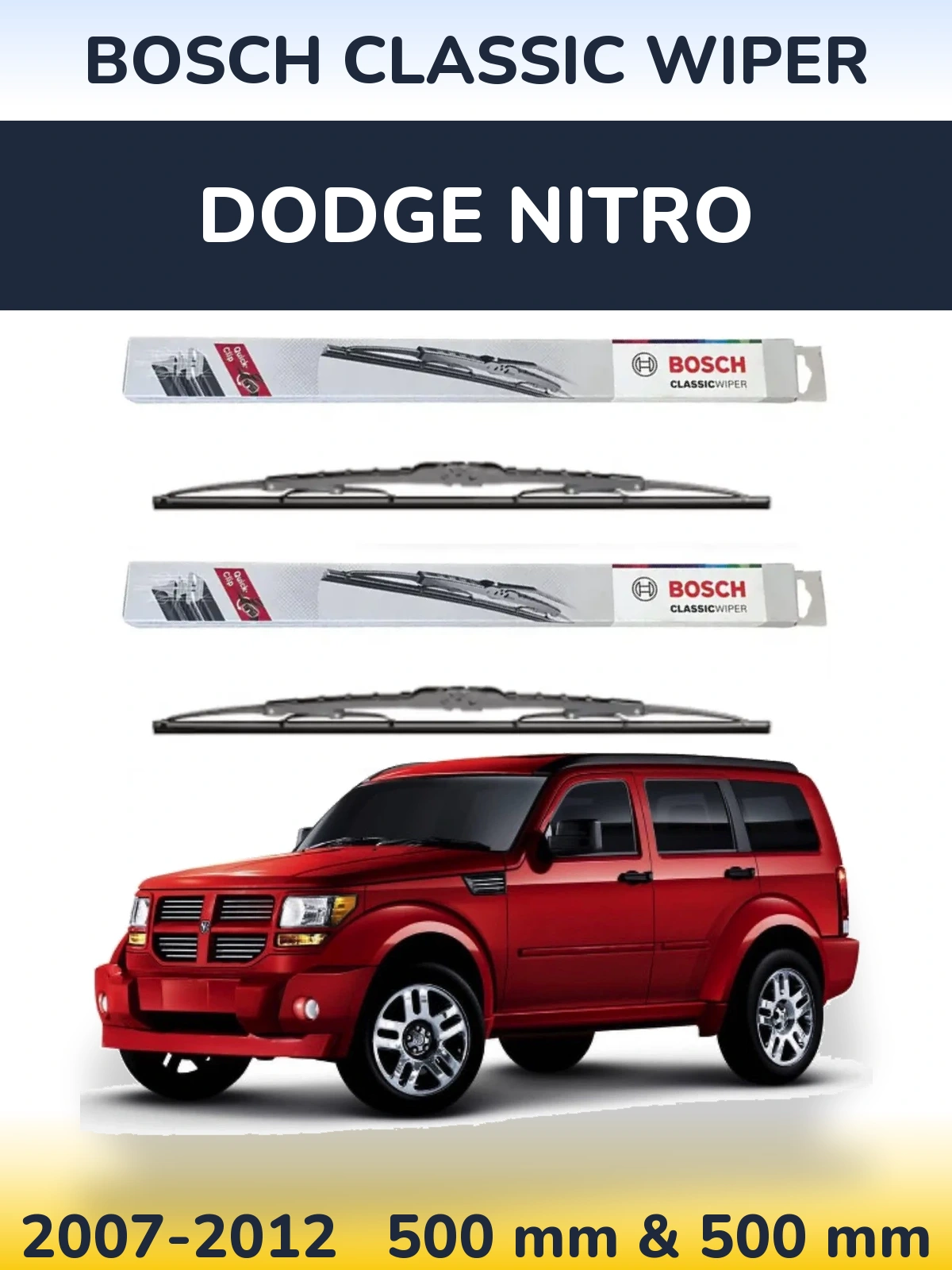 Ștergătoare BOSCH Classic Wiper pentru Dodge Nitro