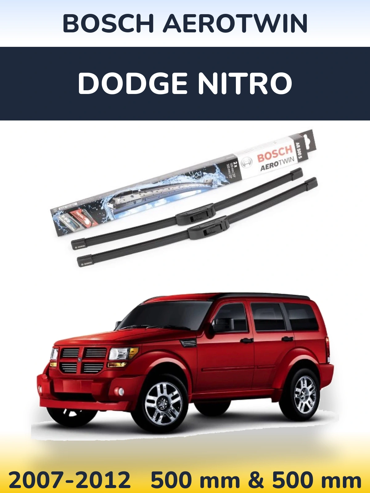 Ștergătoare BOSCH AeroTwin pentru Dodge Nitro