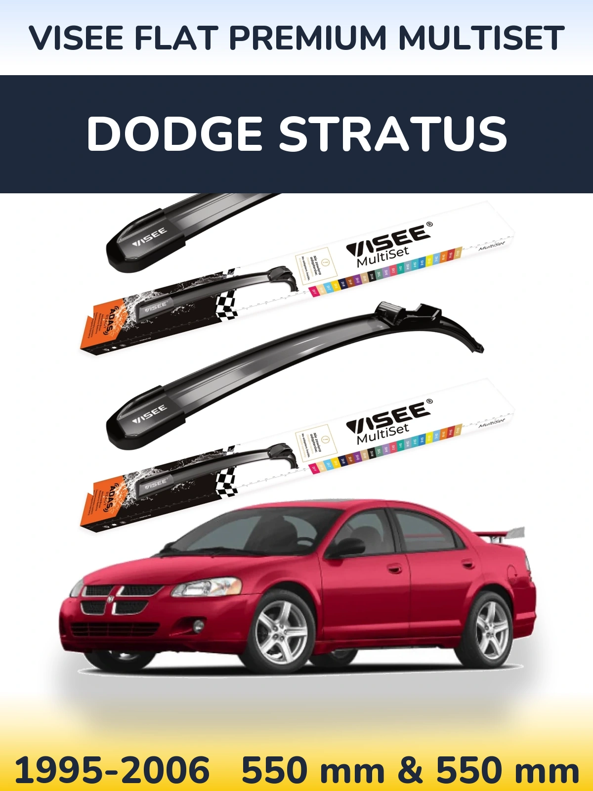 Ștergătoare VISEE FLAT PREMIUM MultiSet pentru Dodge Stratus