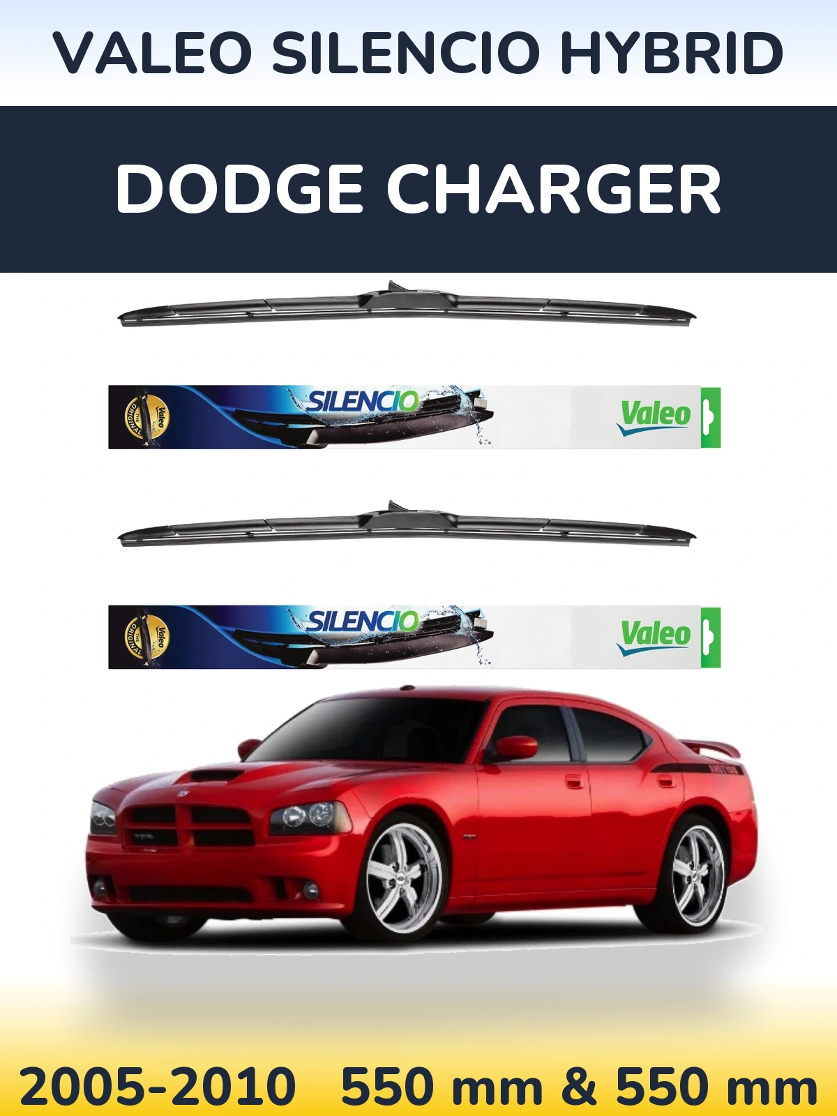 Ștergătoare Valeo Silencio Hybrid pentru Dodge Charger
