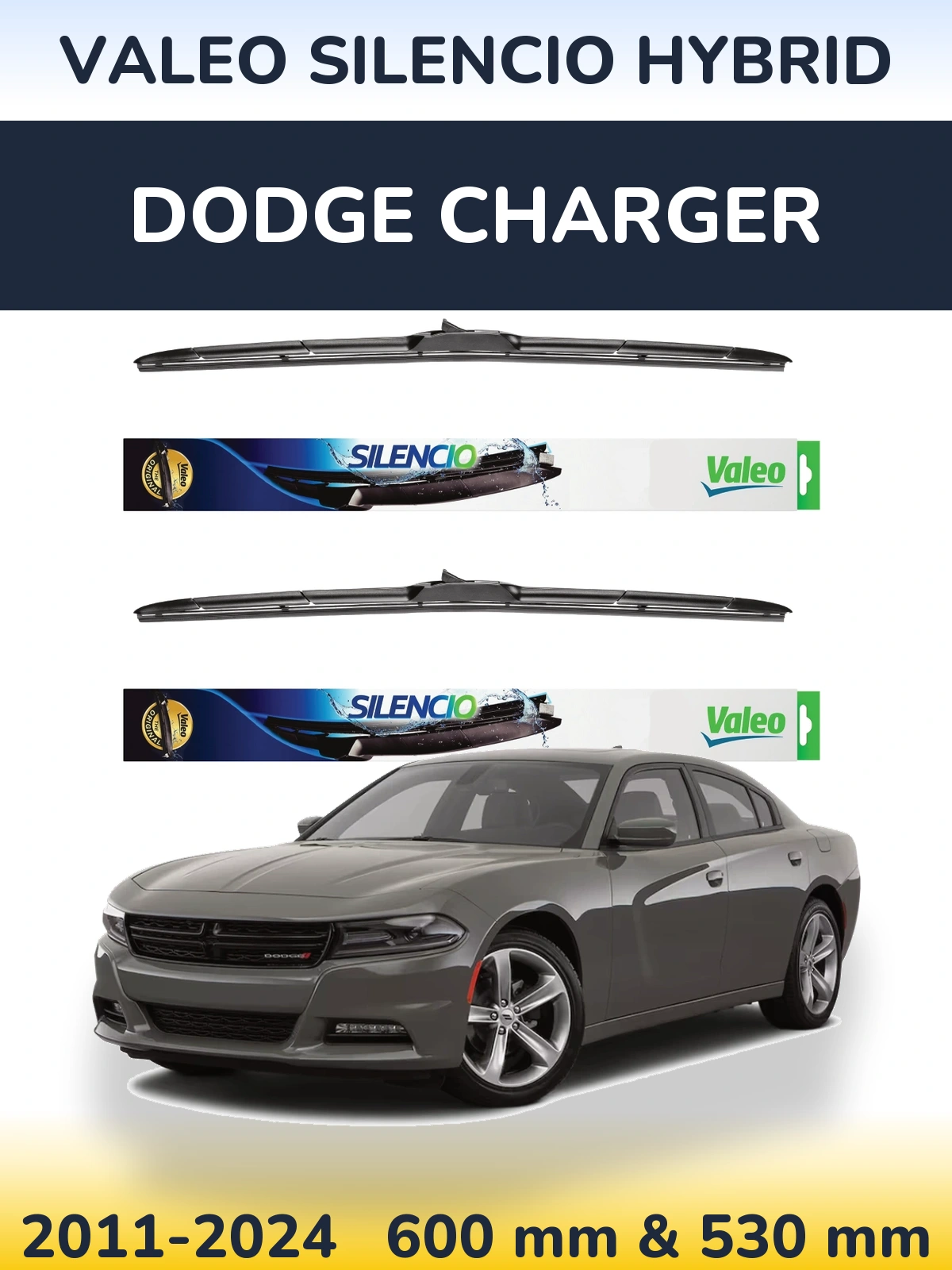 Ștergătoare Valeo Silencio Hybrid pentru Dodge Charger