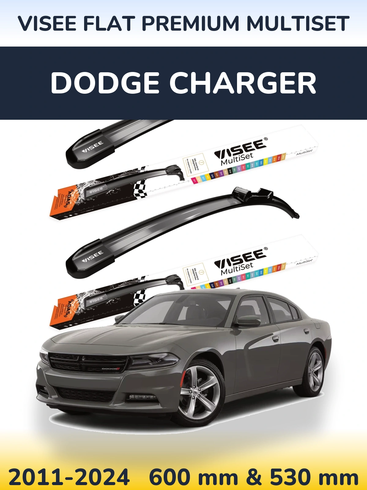 Ștergătoare VISEE FLAT PREMIUM MultiSet pentru Dodge Charger