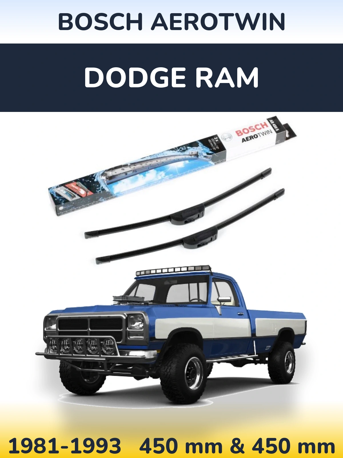 Ștergătoare BOSCH AeroTwin pentru Dodge RAM