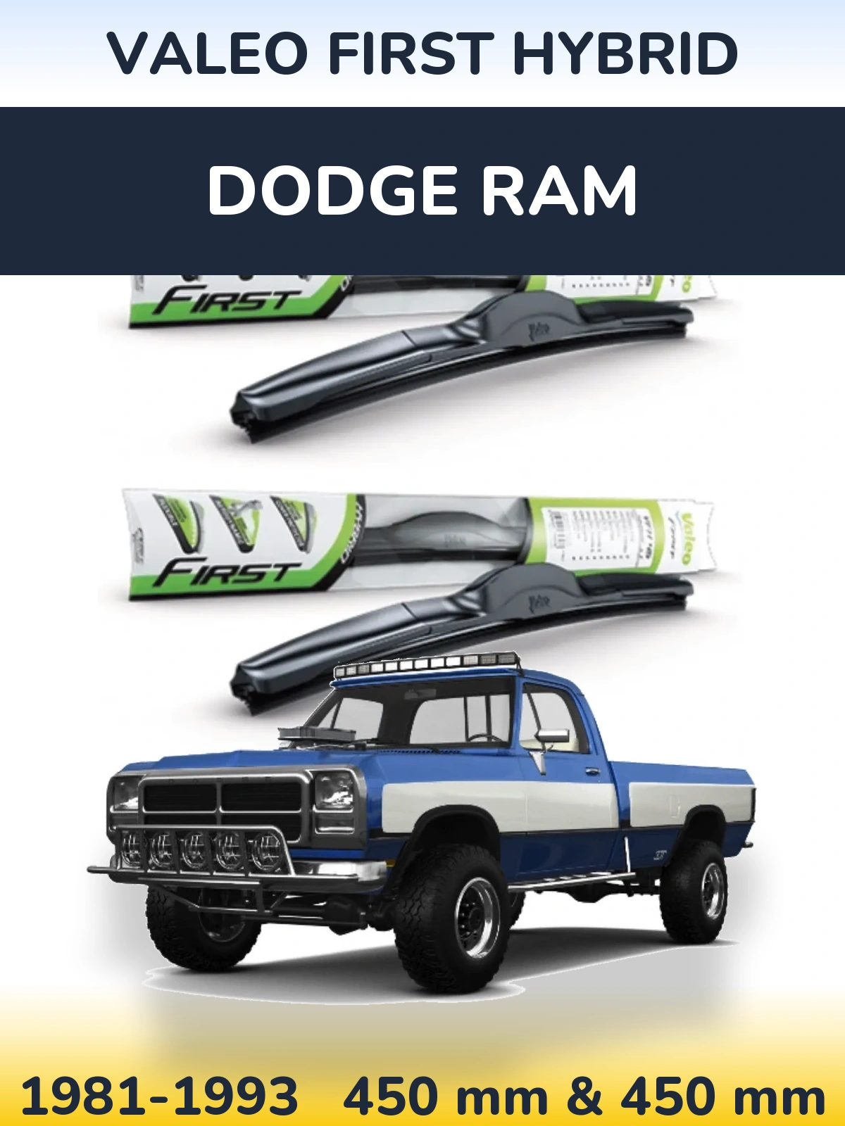 Ștergătoare Valeo First Hybrid pentru Dodge RAM