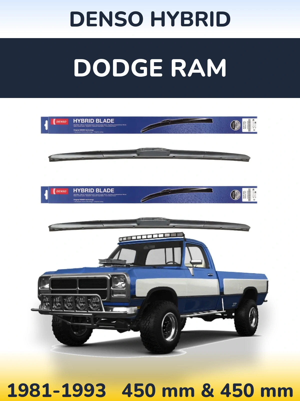 Ștergătoare Denso Hybrid pentru Dodge RAM