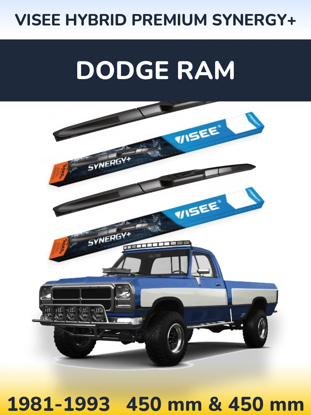 Ștergătoare VISEE HYBRID PREMIUM SYNERGY+ pentru Dodge RAM