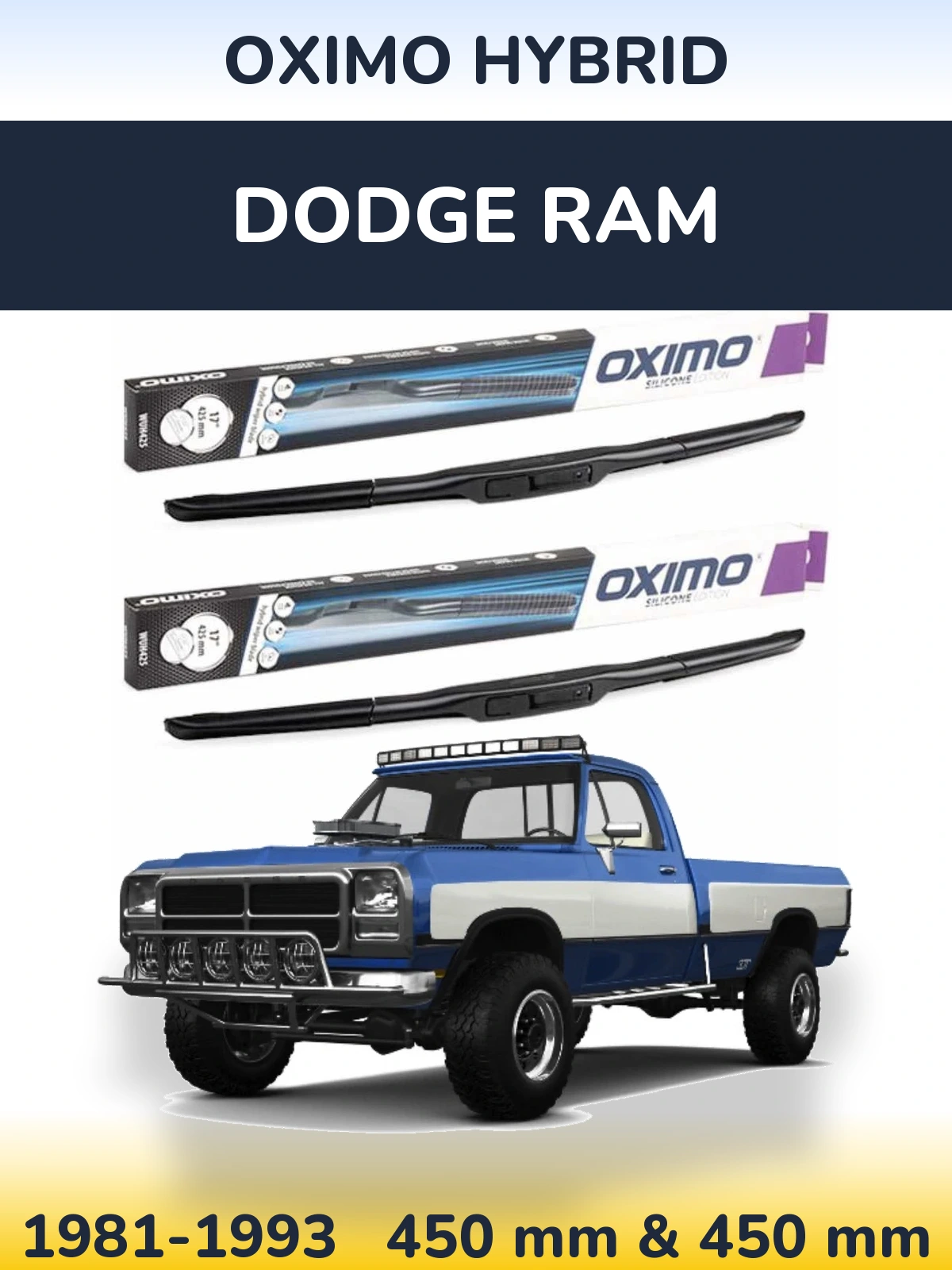 Ștergătoare Oximo Hybrid pentru Dodge RAM