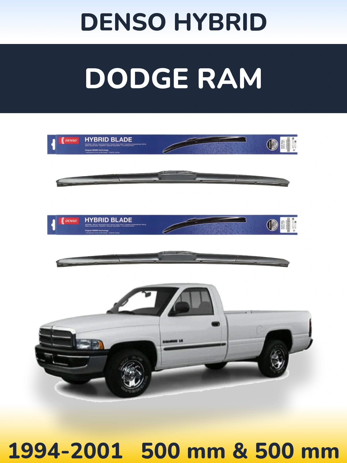 Ștergătoare Denso Hybrid pentru Dodge RAM