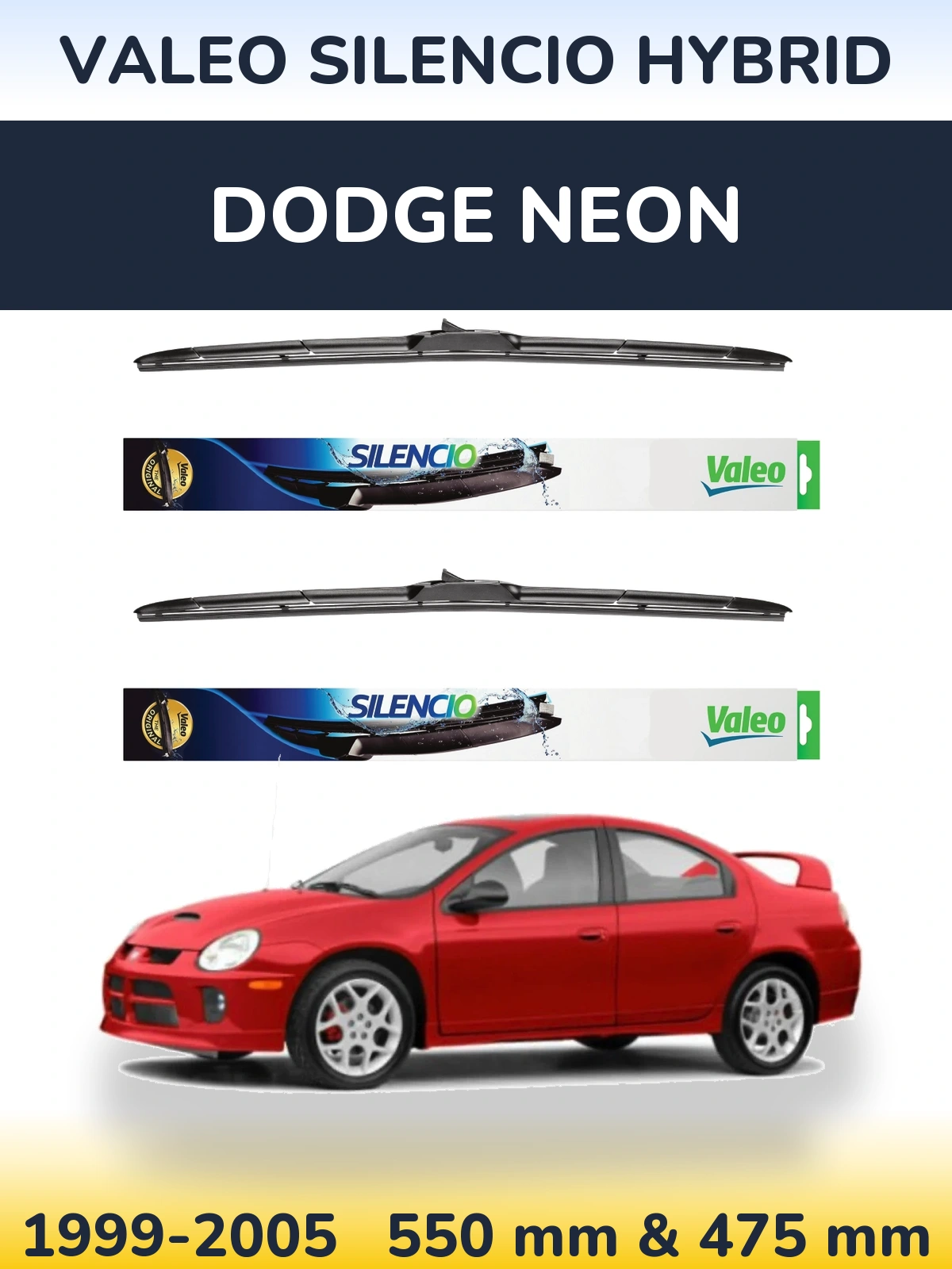 Ștergătoare Valeo Silencio Hybrid pentru Dodge Neon