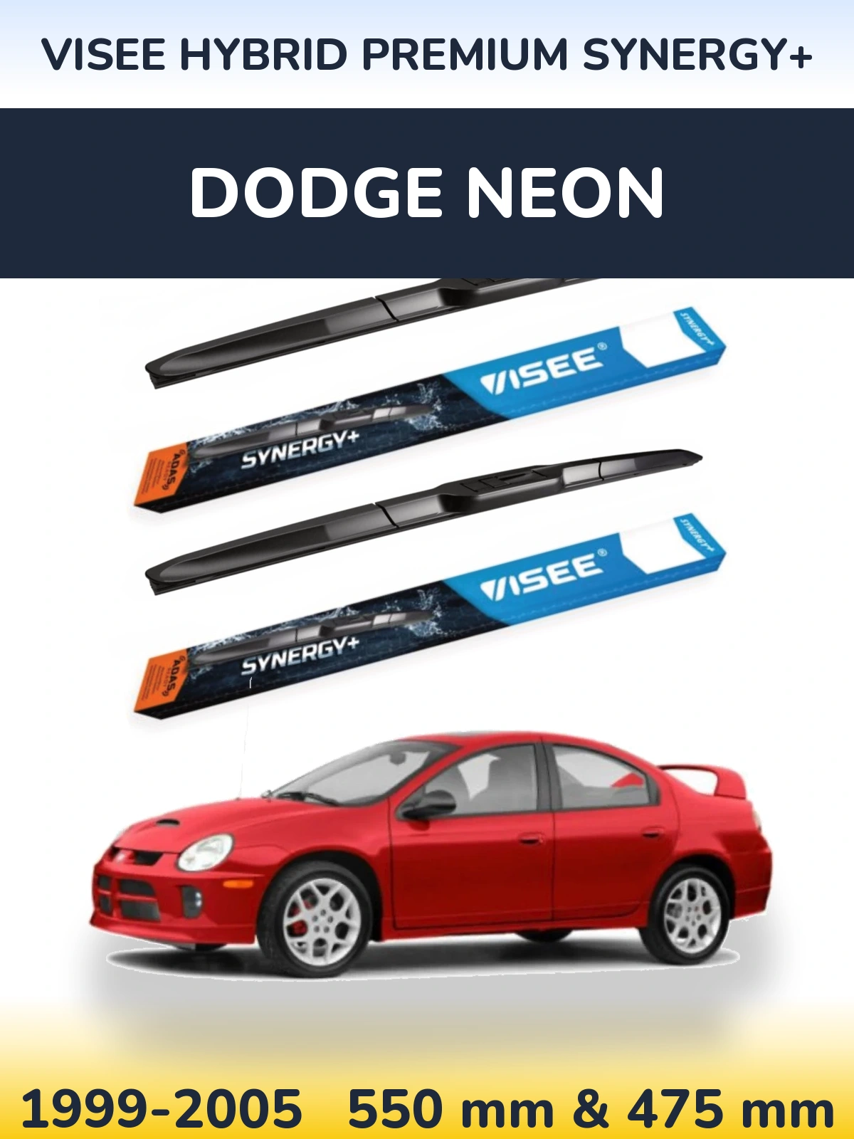 Ștergătoare VISEE HYBRID PREMIUM SYNERGY+ pentru Dodge Neon