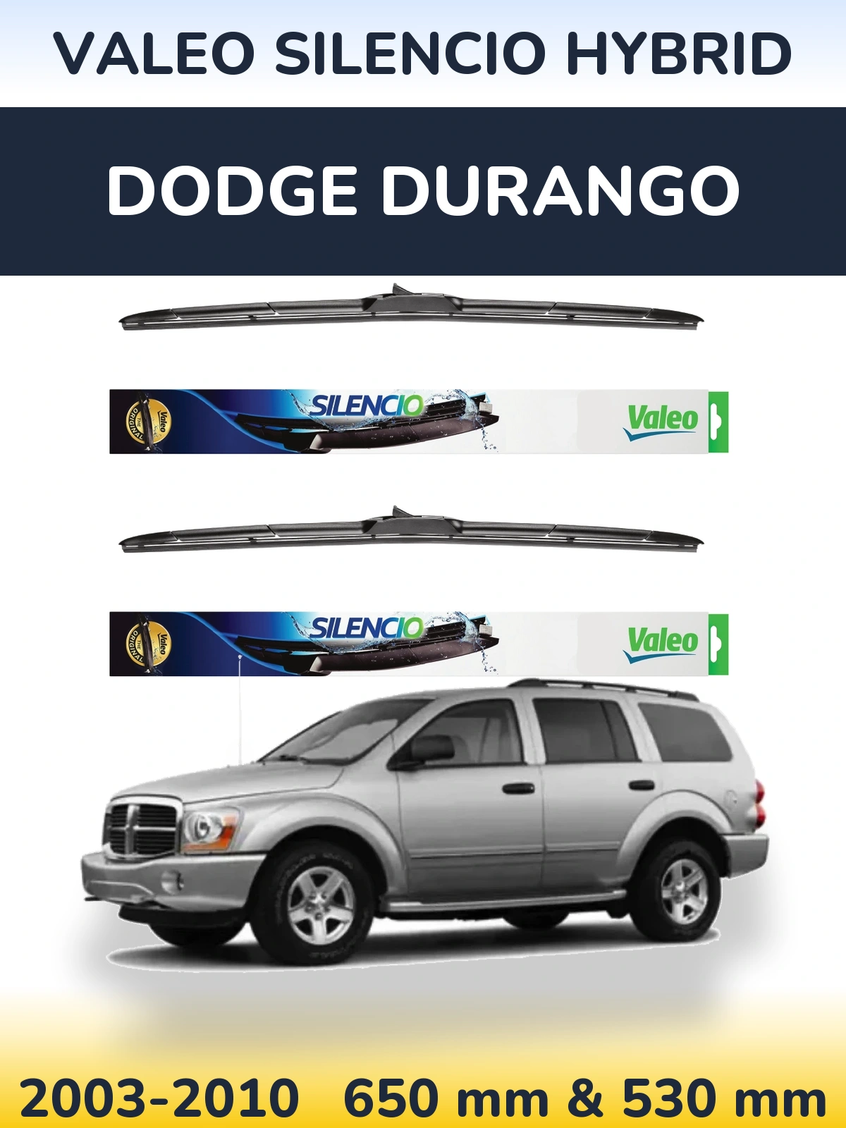 Ștergătoare Valeo Silencio Hybrid pentru Dodge Durango