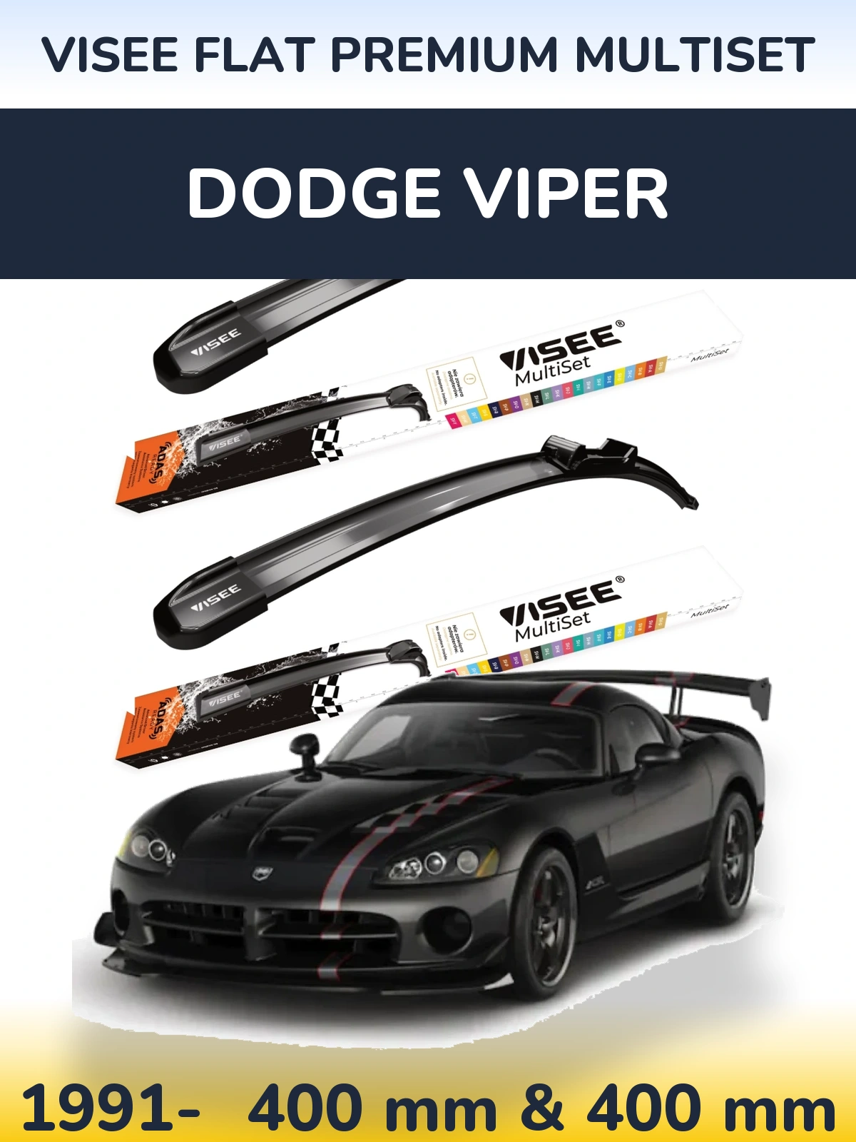 Ștergătoare VISEE FLAT PREMIUM MultiSet pentru Dodge Viper