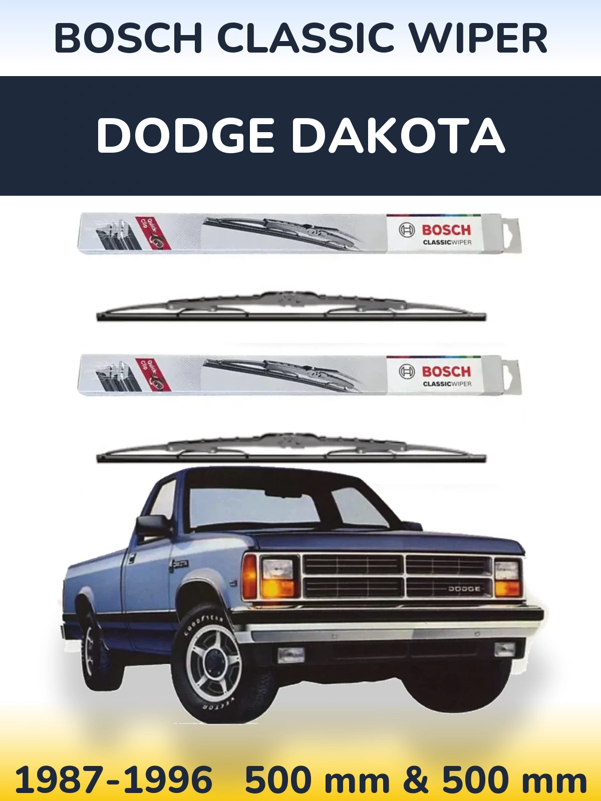 Ștergătoare BOSCH Classic Wiper pentru Dodge Dakota