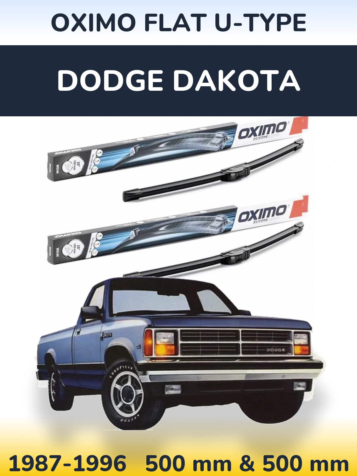 Ștergătoare Oximo Flat U-type pentru Dodge Dakota