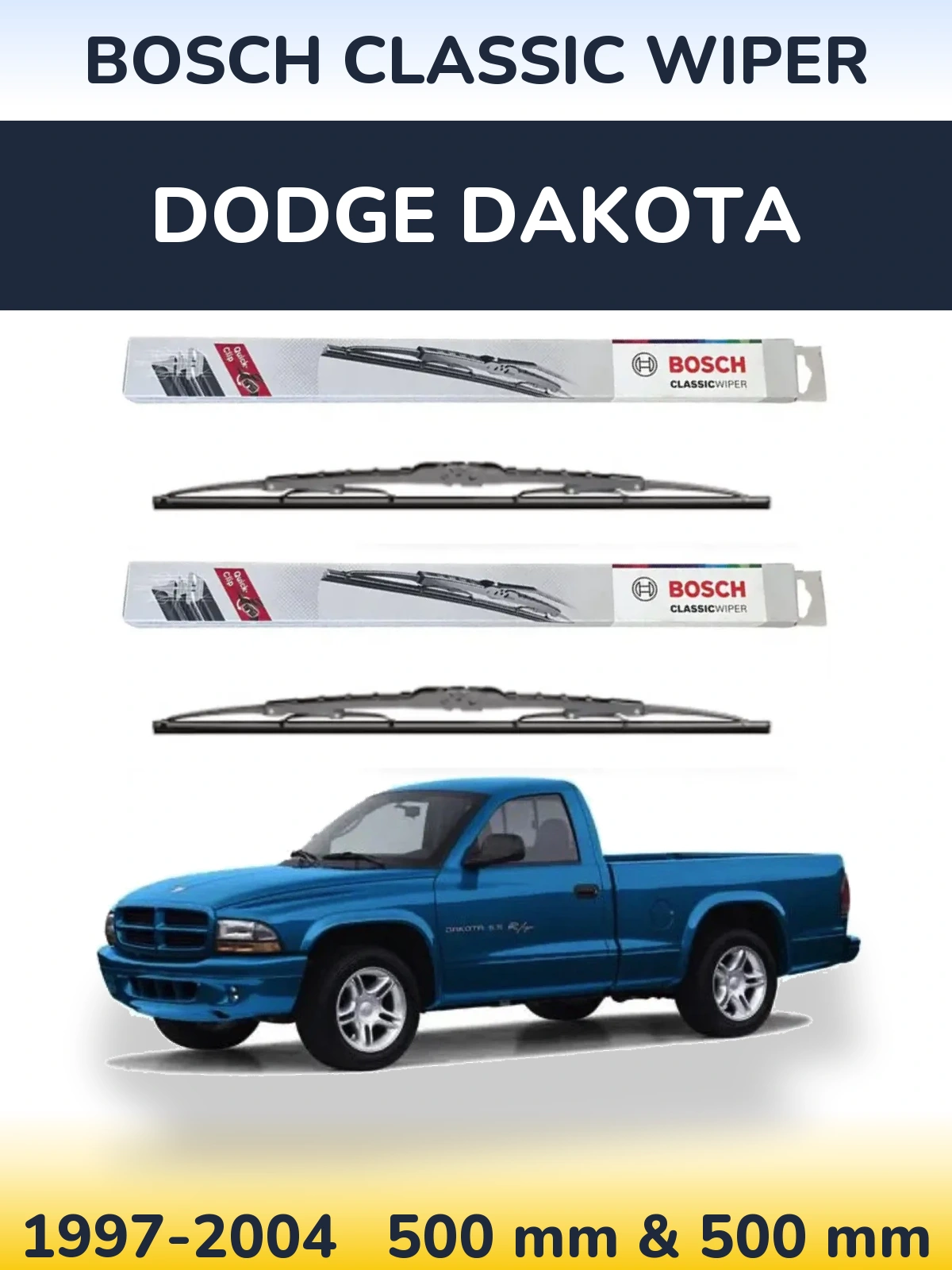 Ștergătoare BOSCH Classic Wiper pentru Dodge Dakota