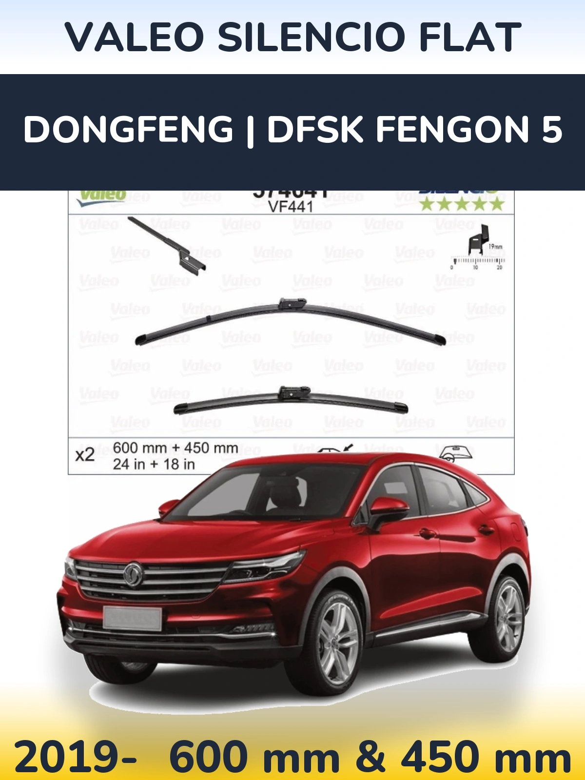 Ștergătoare Valeo Silencio Flat pentru DongFeng | DFSK Fengon 5