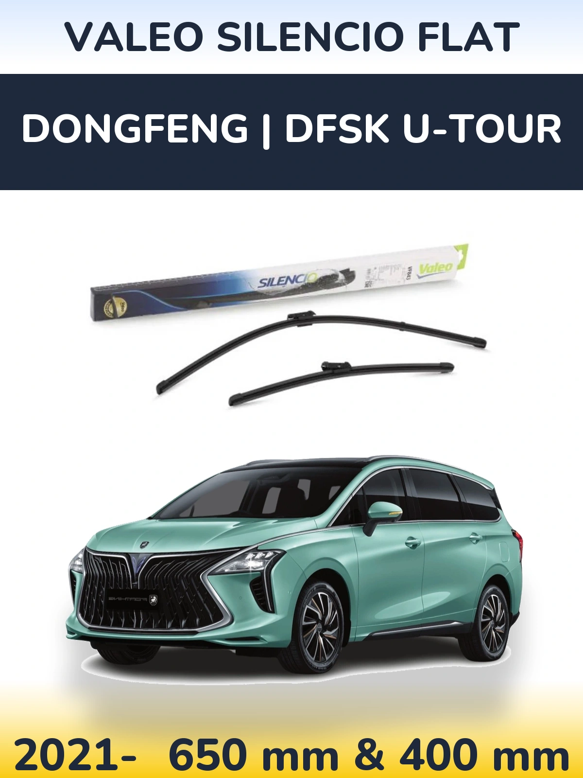 Ștergătoare Valeo Silencio Flat pentru DongFeng | DFSK U-Tour