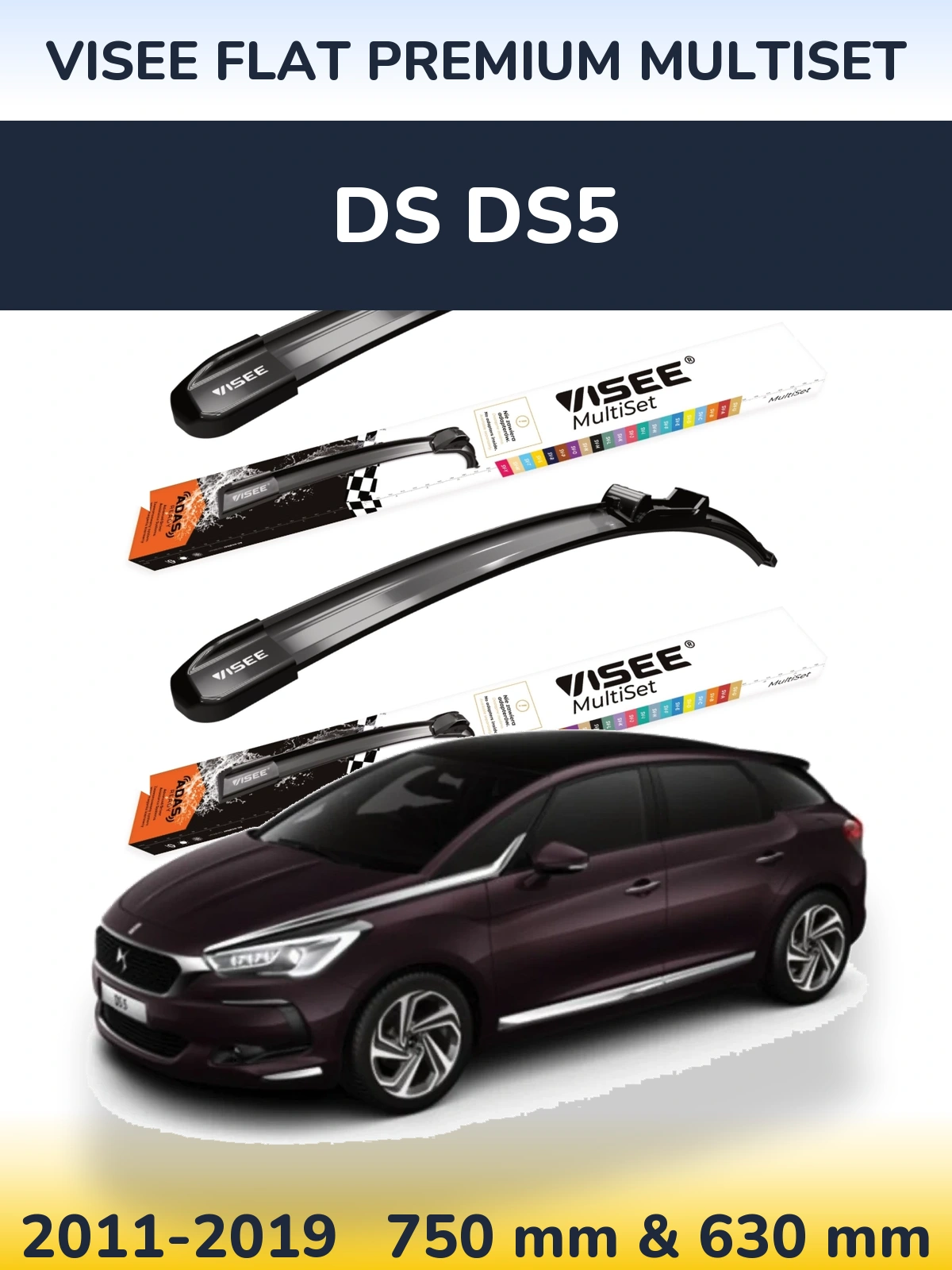 Ștergătoare VISEE FLAT PREMIUM MultiSet pentru DS DS5