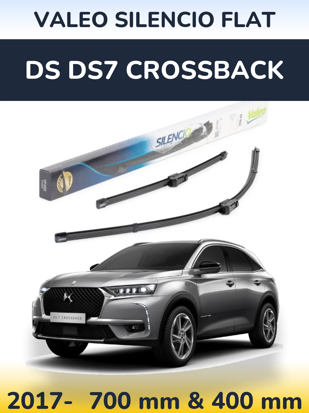 Ștergătoare Valeo Silencio Flat pentru DS DS7 Crossback