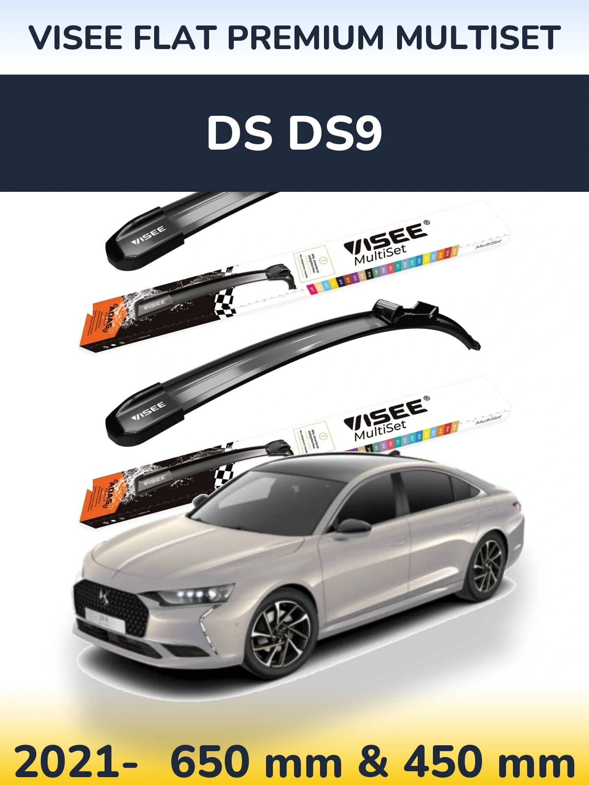 Ștergătoare VISEE FLAT PREMIUM MultiSet pentru DS DS9