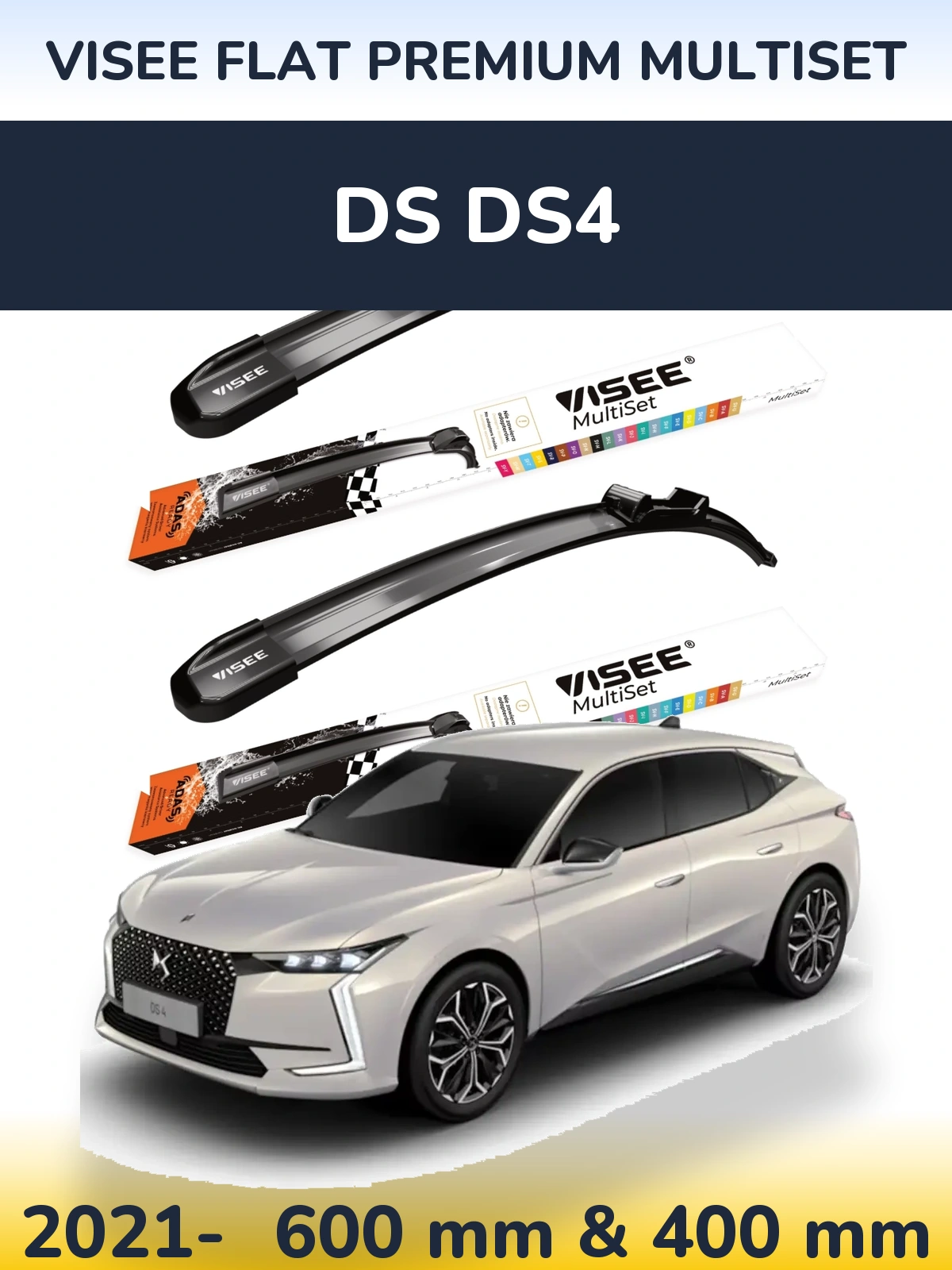 Ștergătoare VISEE FLAT PREMIUM MultiSet pentru DS DS4