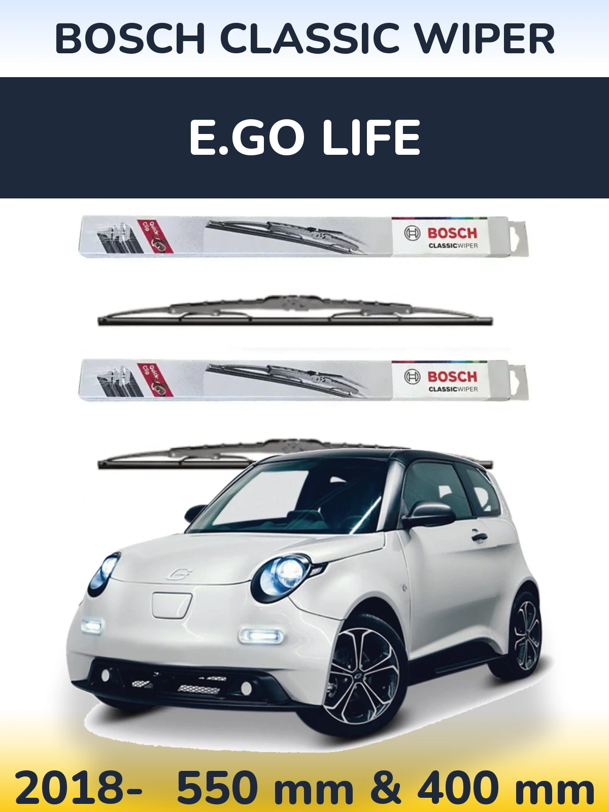 Ștergătoare BOSCH Classic Wiper pentru E.GO life